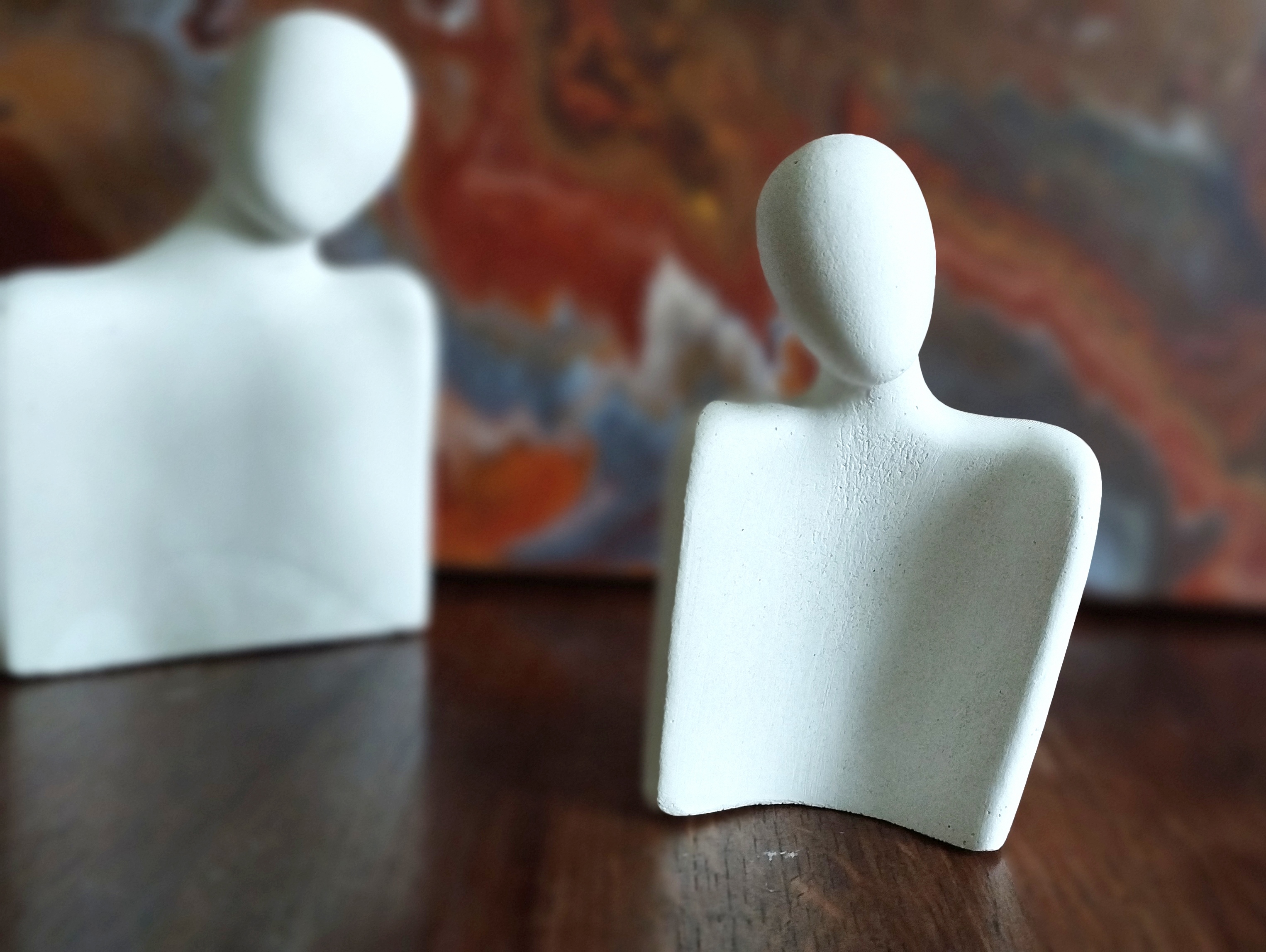 Handmade concrete couple silliouete