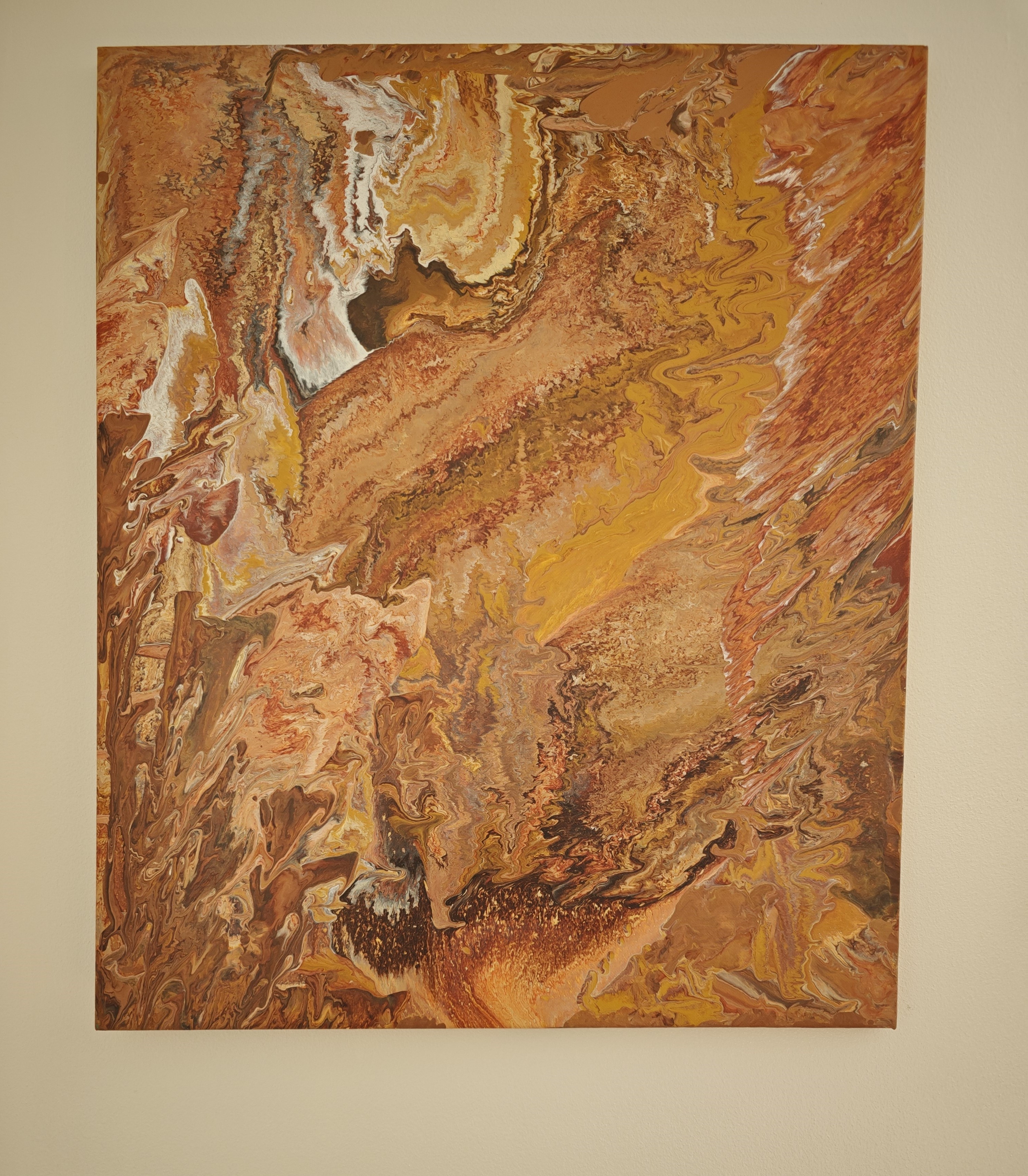 Brown and Orange Abstract Wall Art
