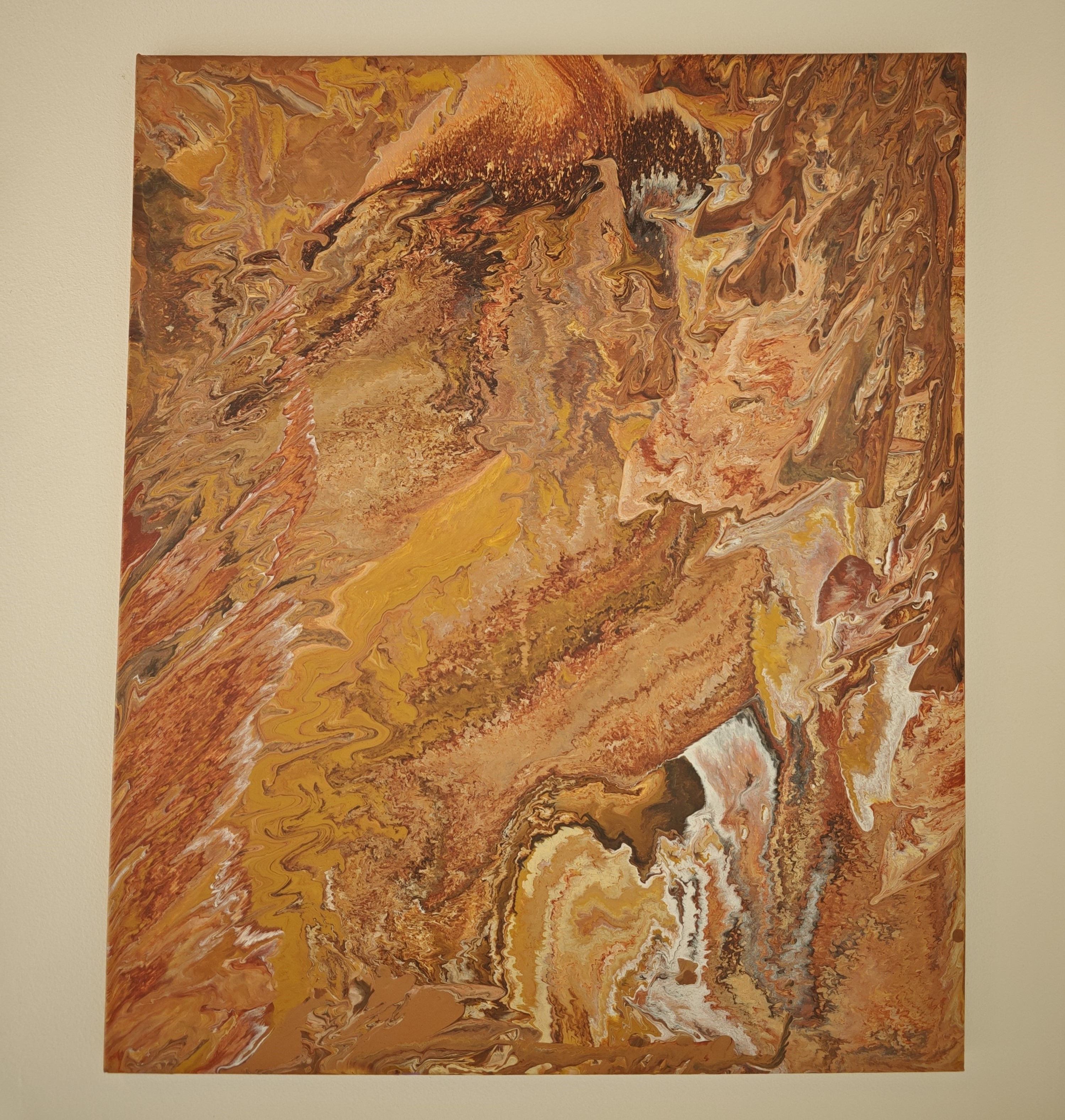 Brown and Orange Abstract Wall Art