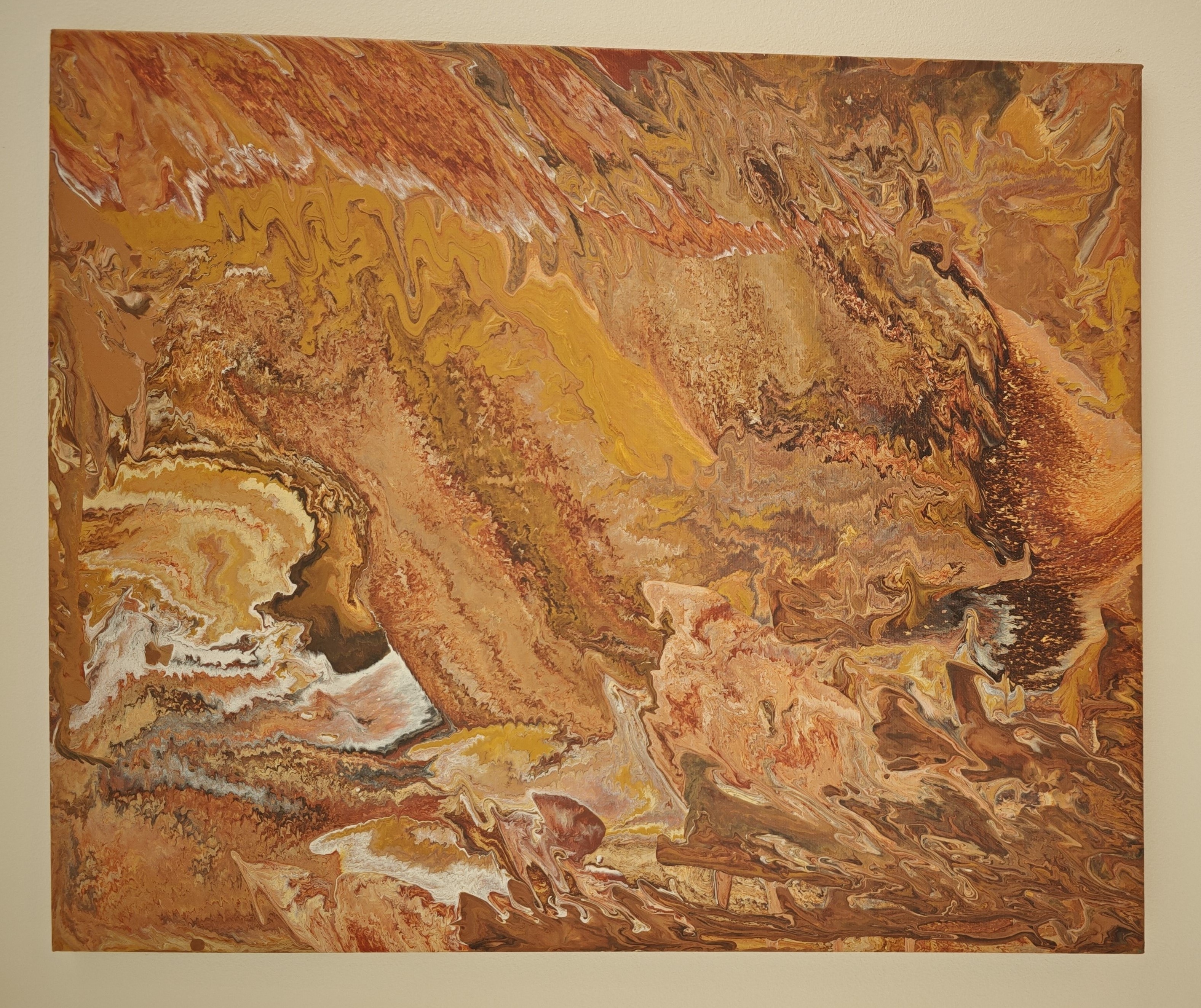 Brown and Orange Abstract Wall Art