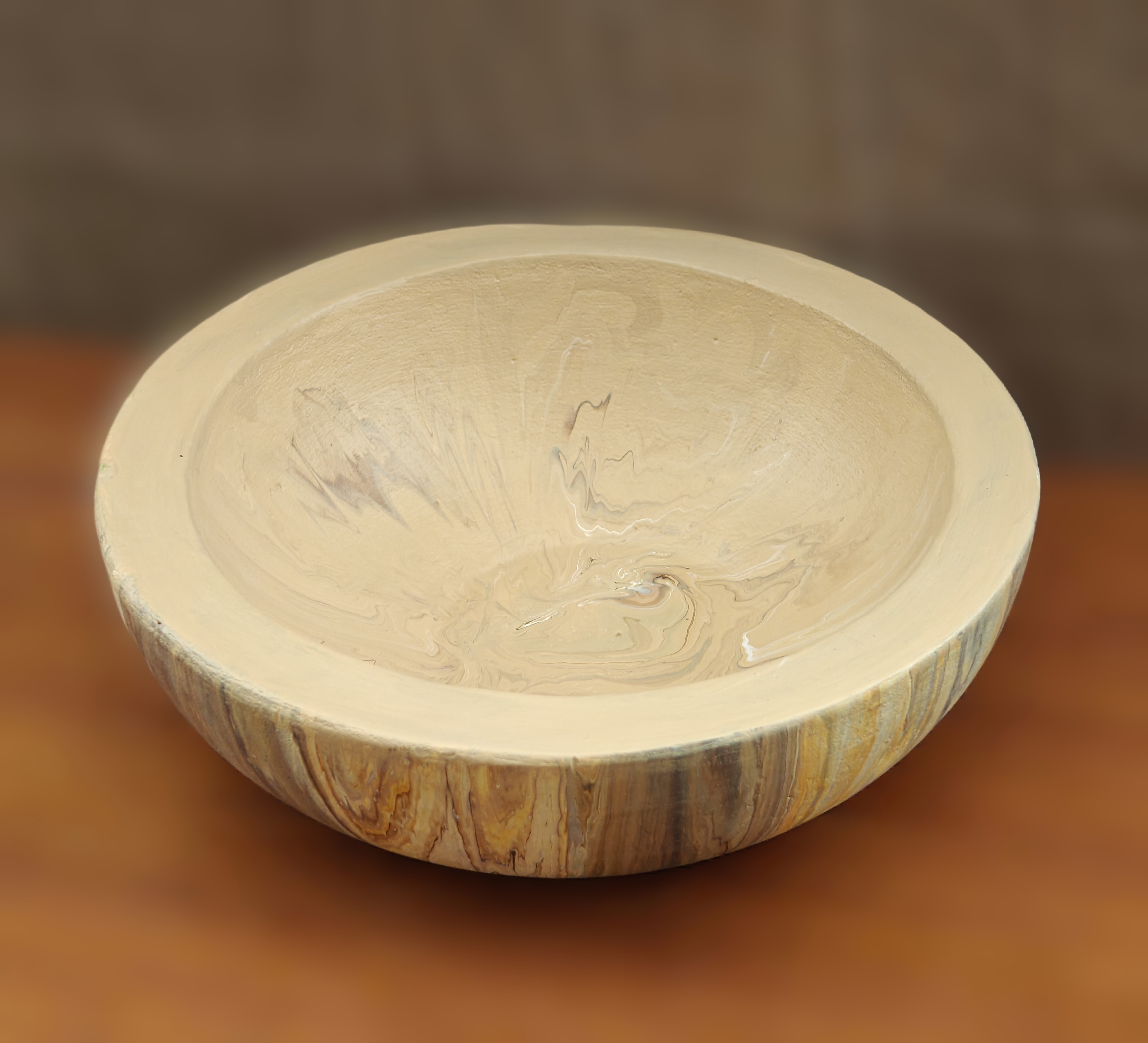  Concrete Wooden Effect Bowl