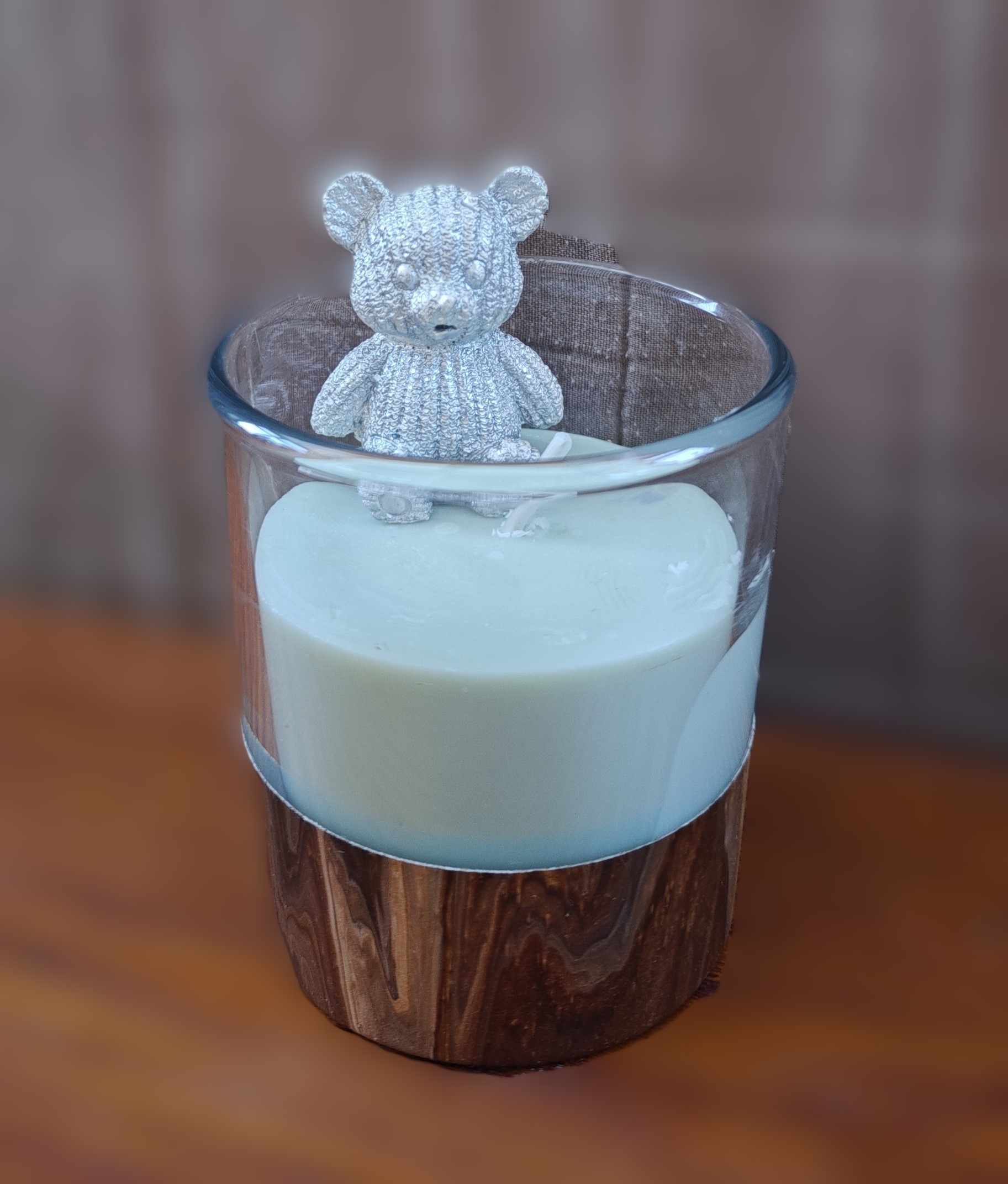 Decorative glass candle