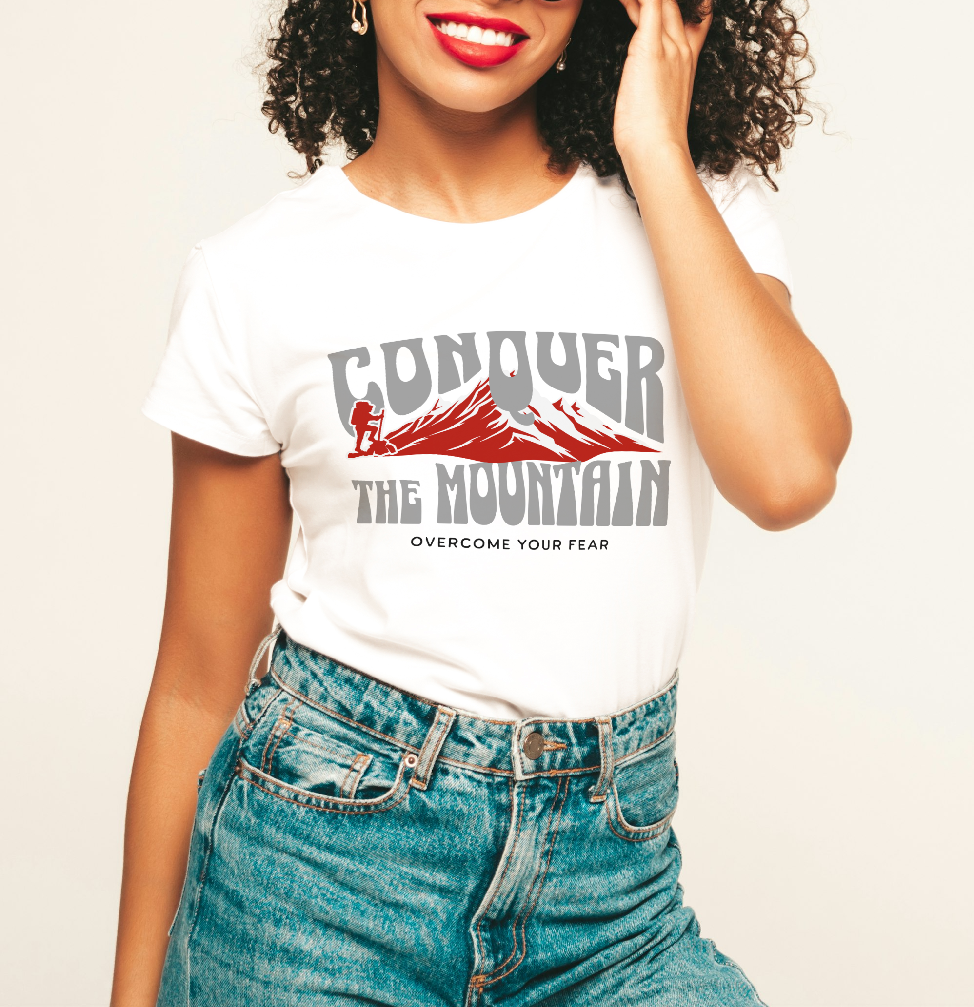 Conquer the mountain t-shirt