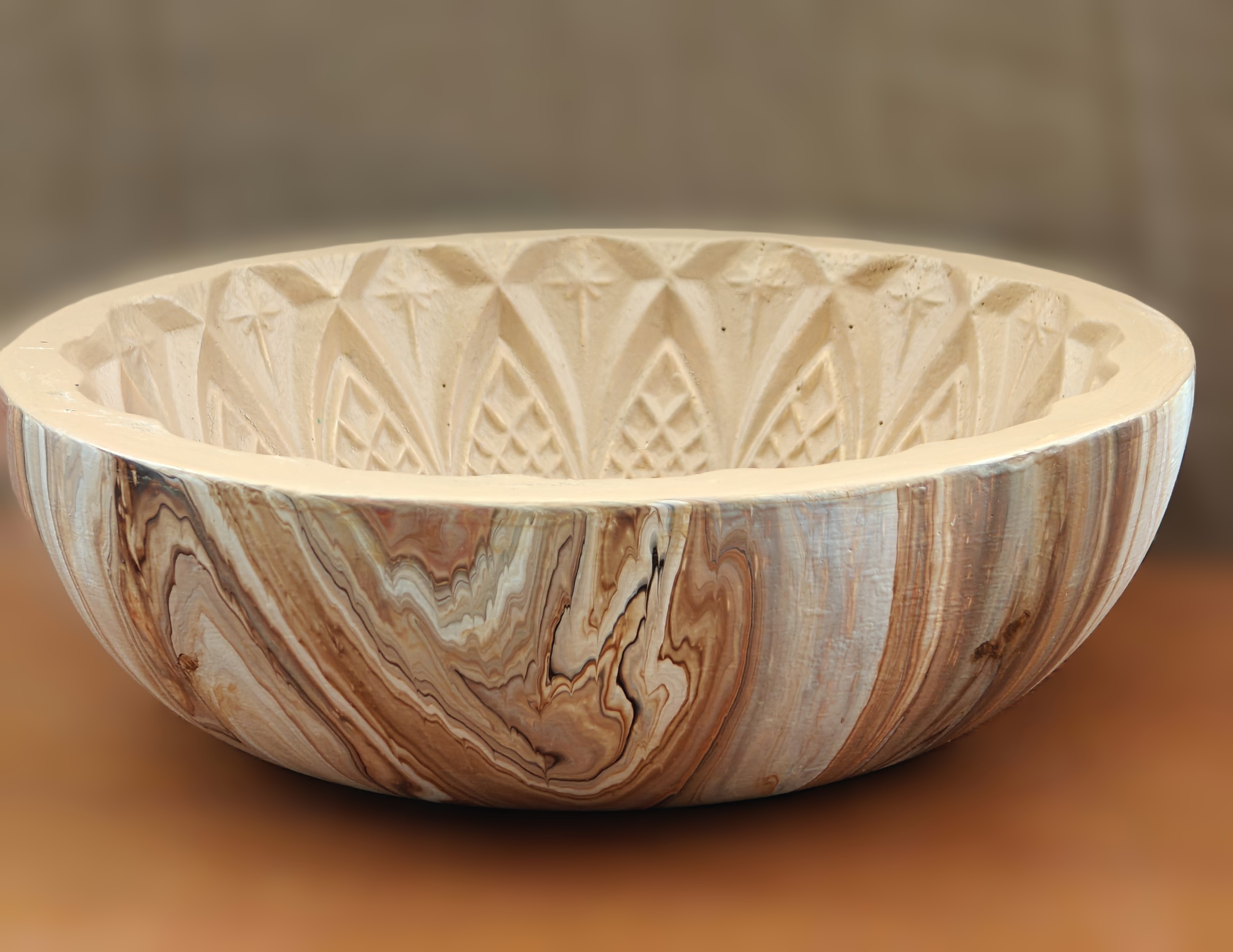 Handcrafted wooden bowl