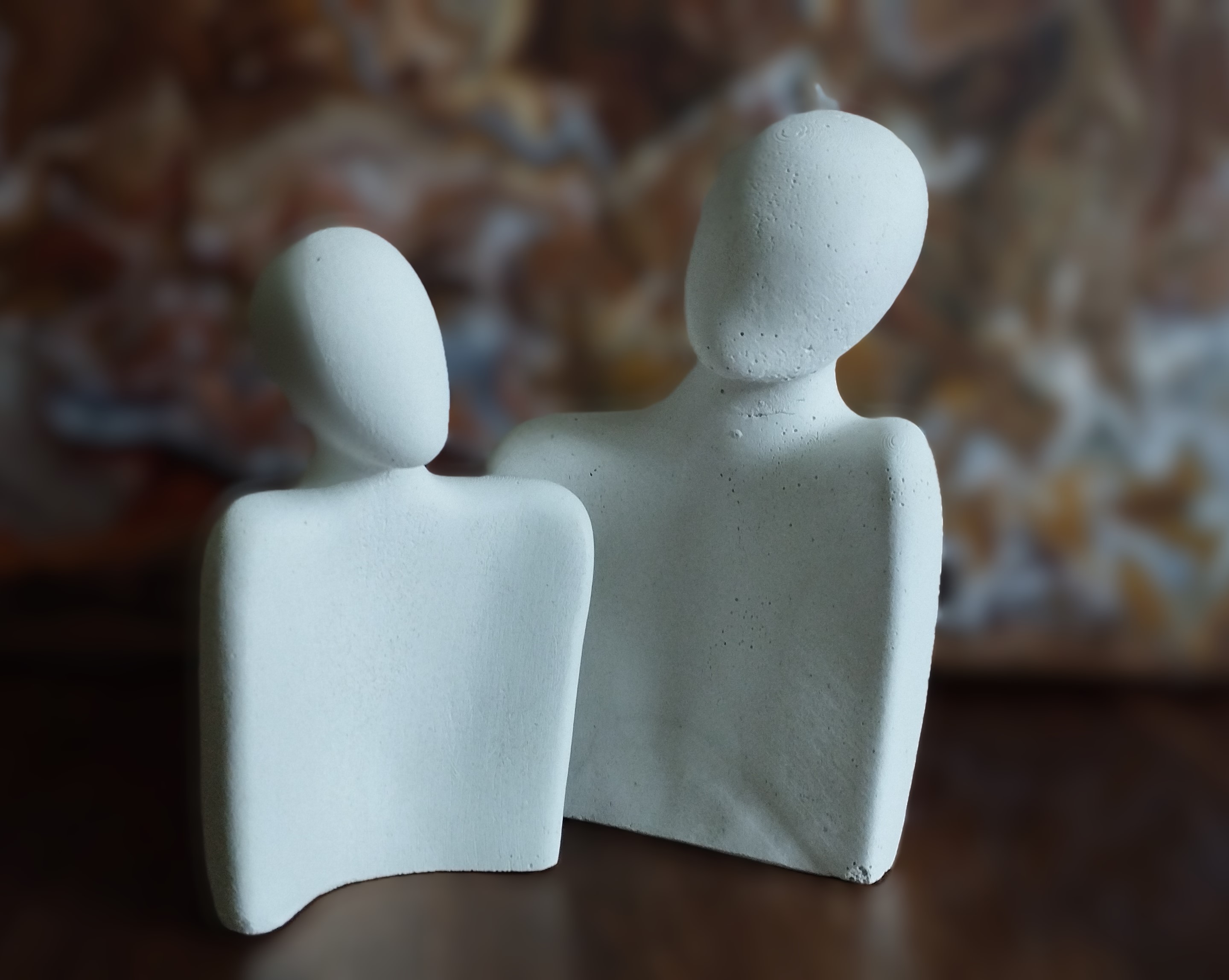  Handmade concrete couple Silhouette Sculpture