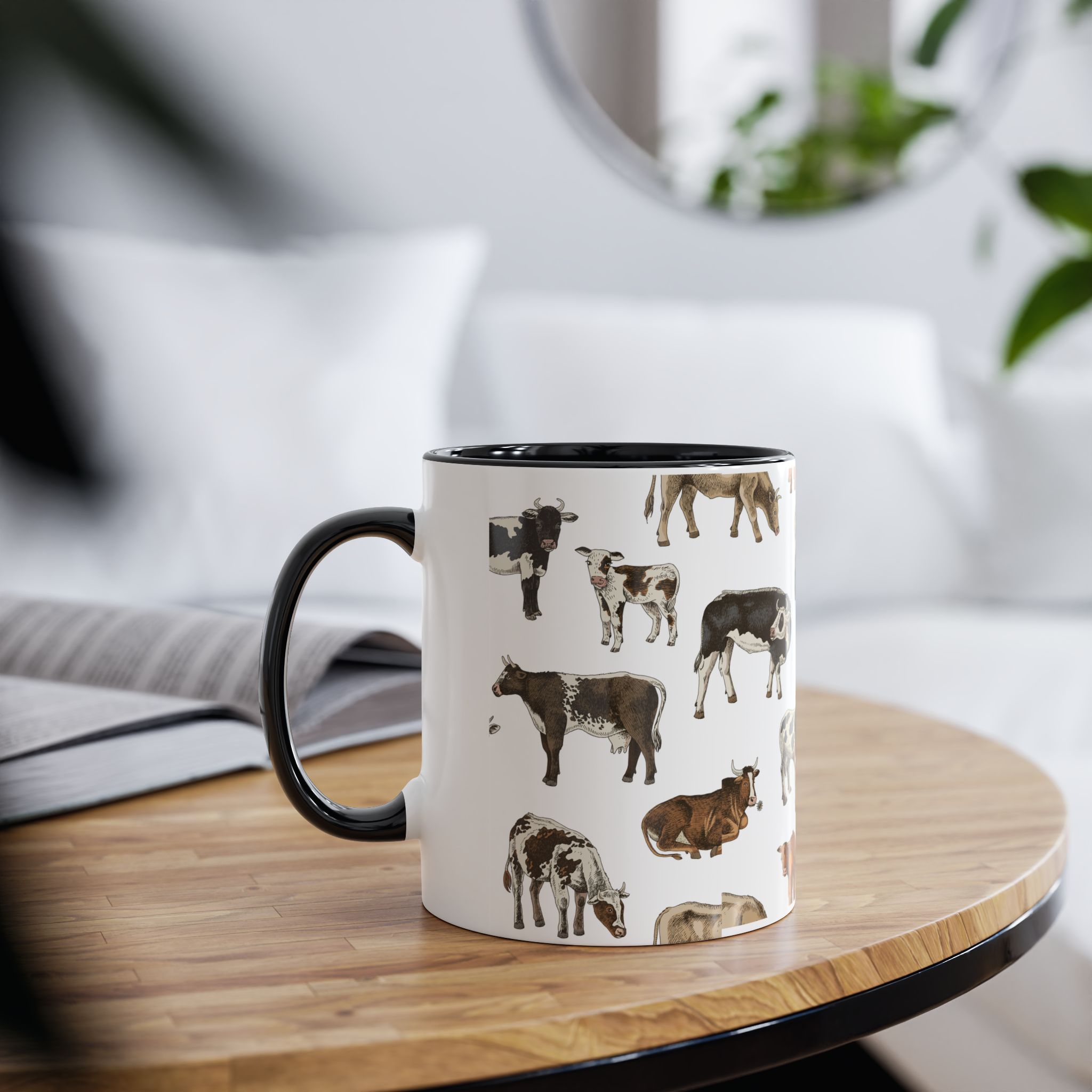 Cow themed mug