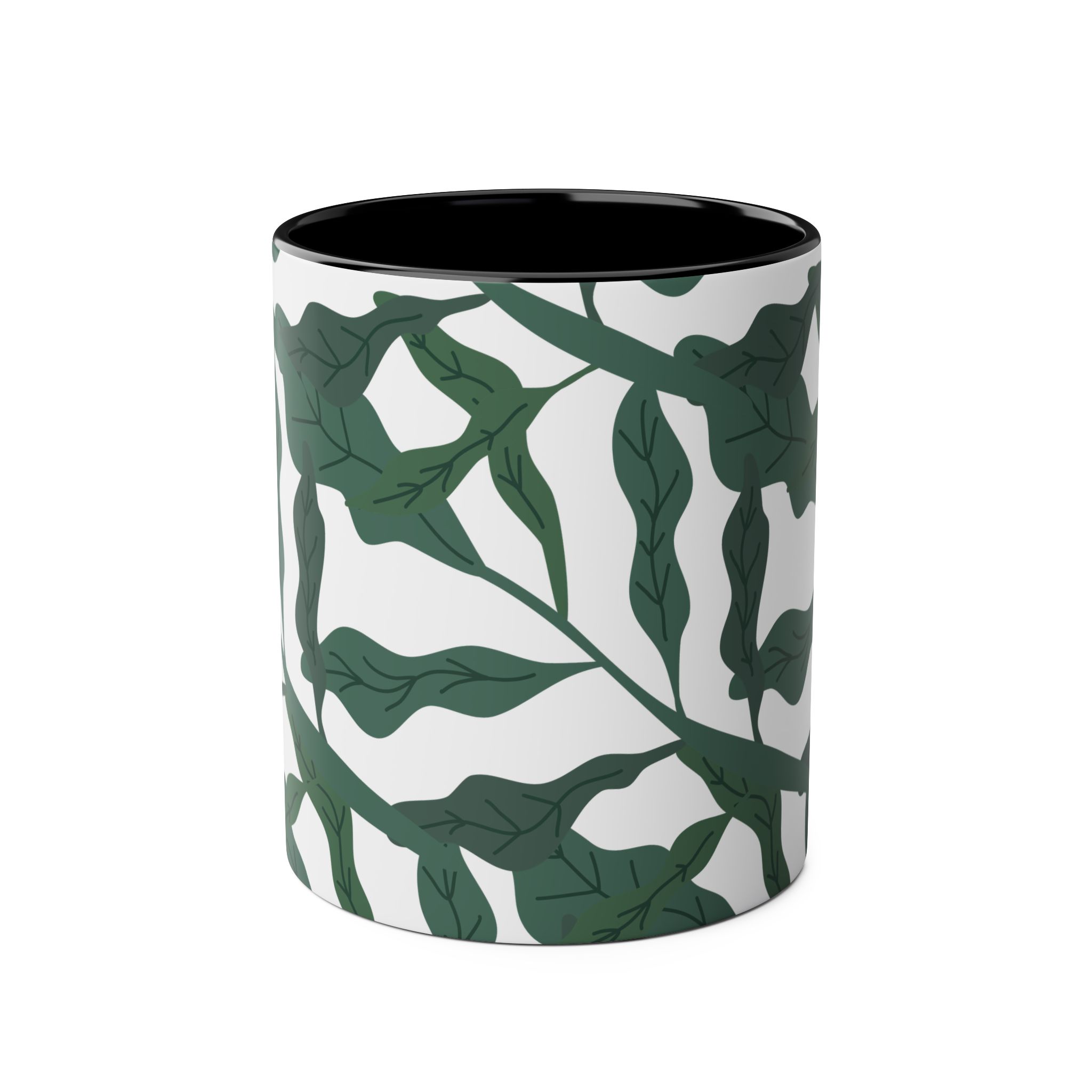 Leaf pattern ceramic cup
