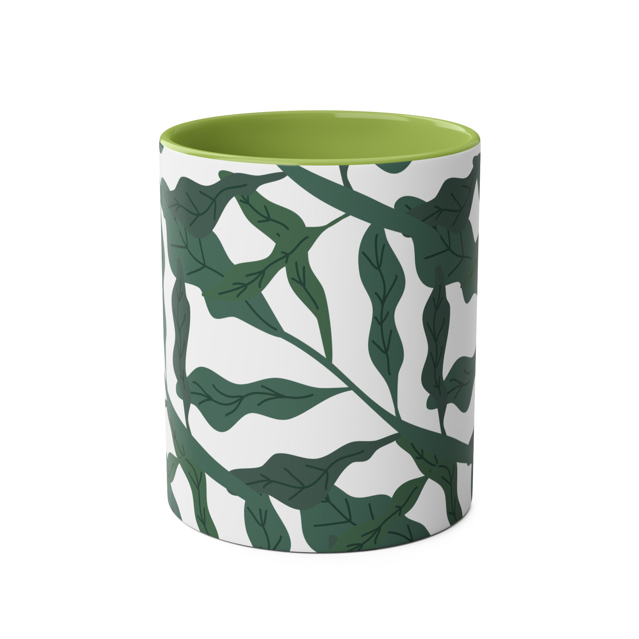 Leaf pattern ceramic cup