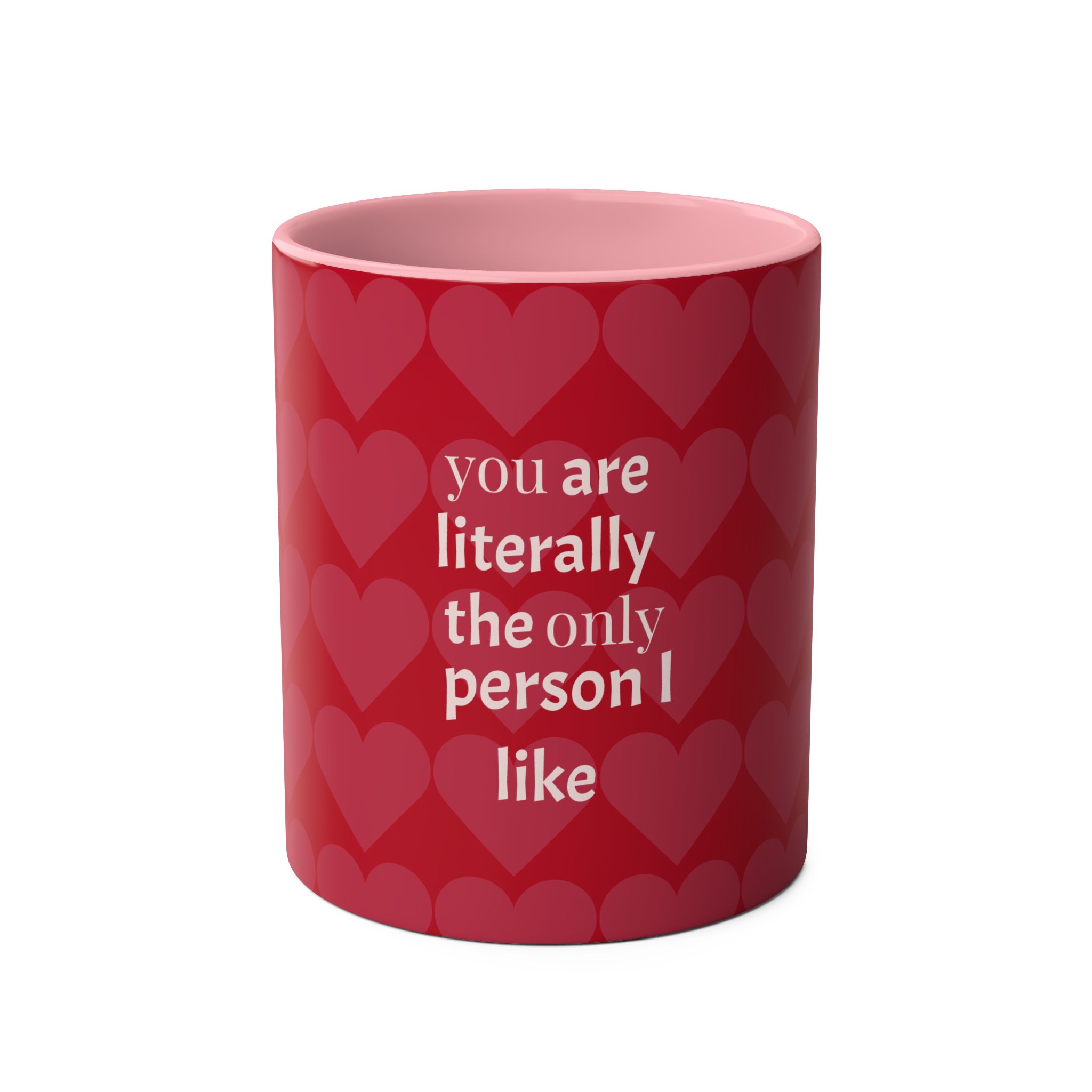Red heart mug