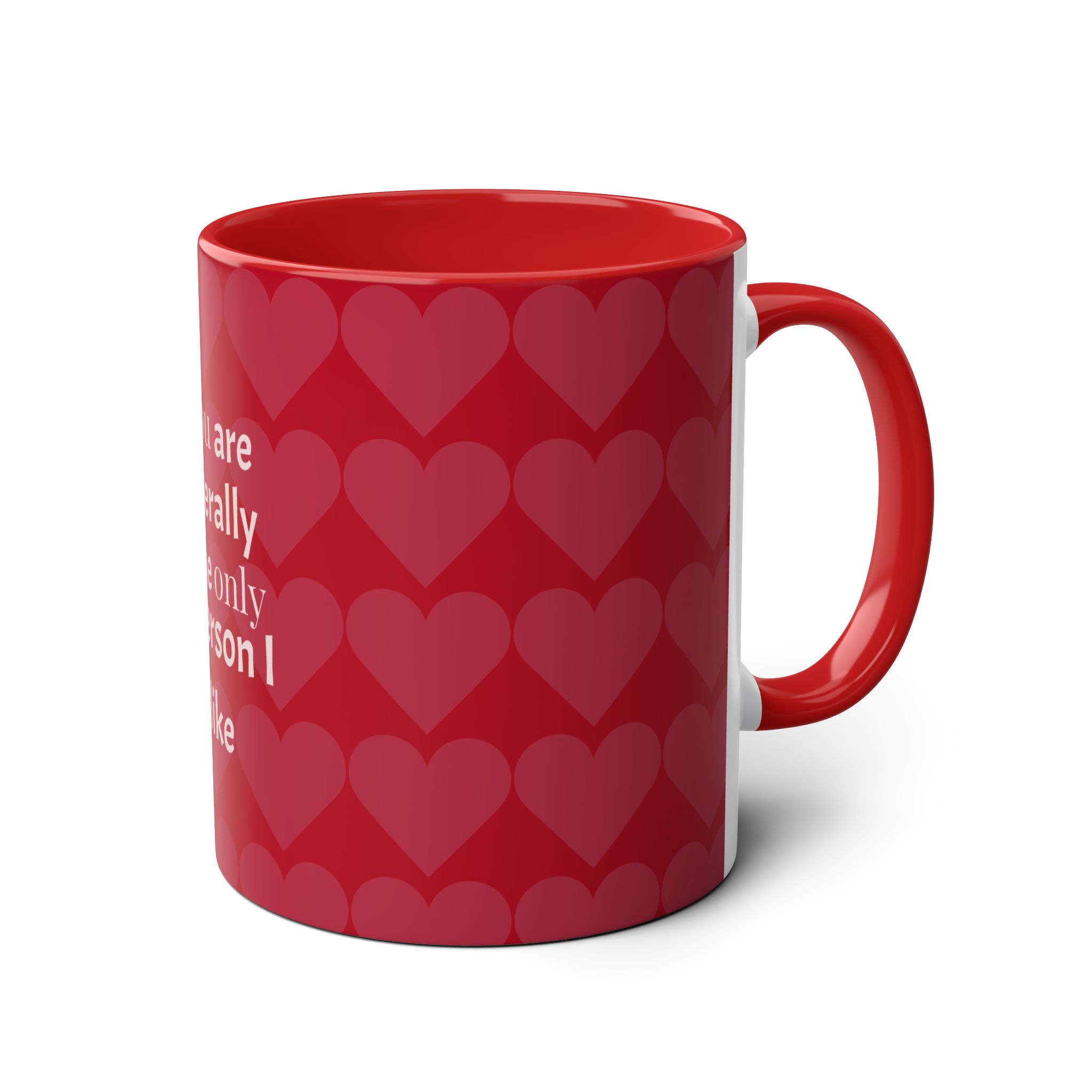 Red heart mug
