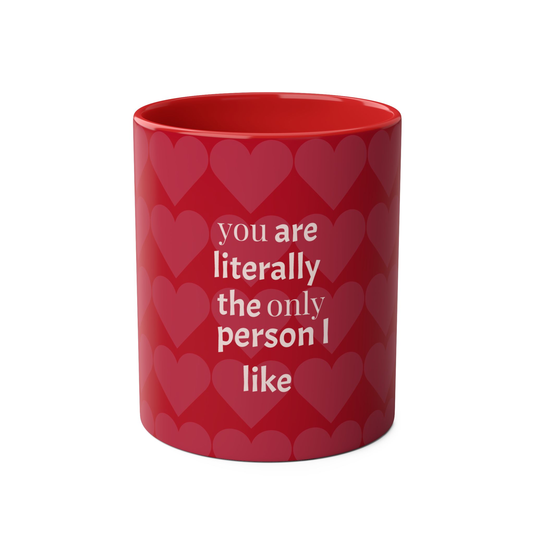 Red heart mug