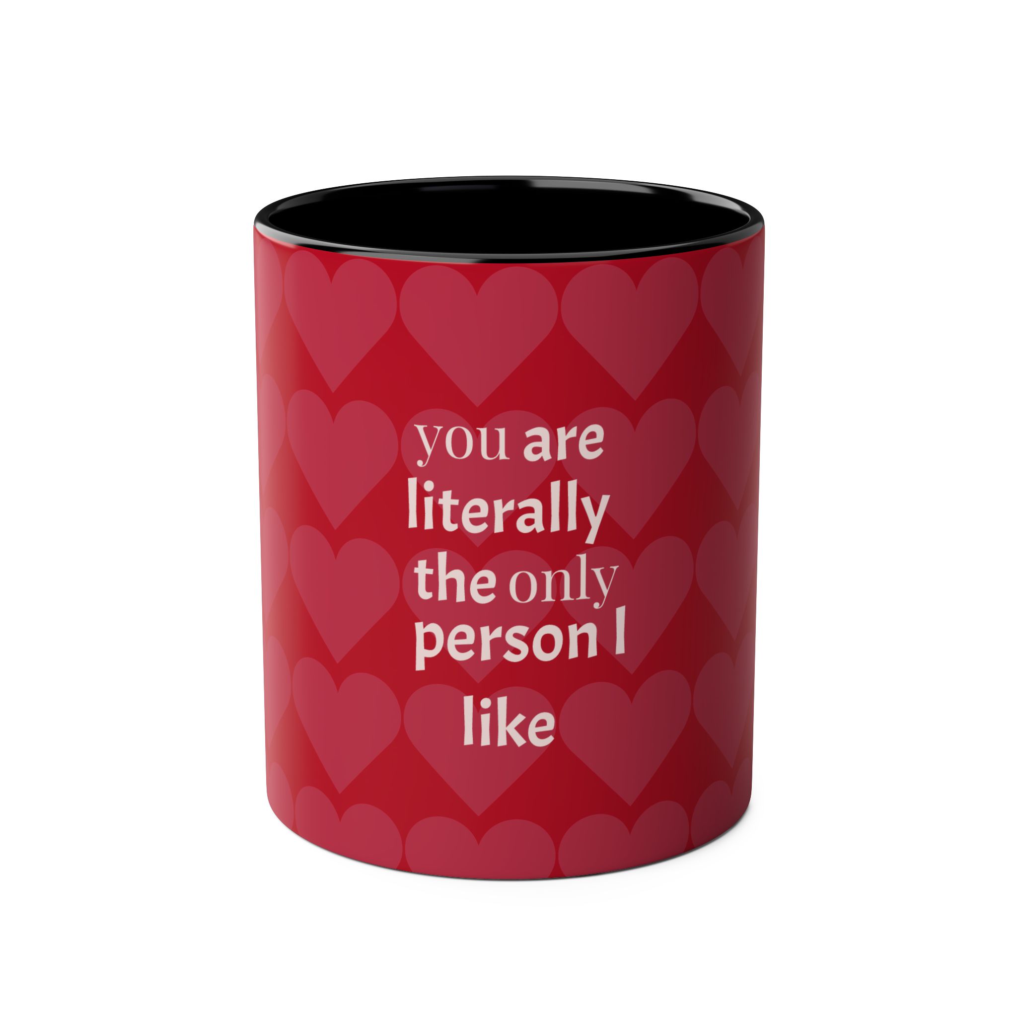 Red heart mug