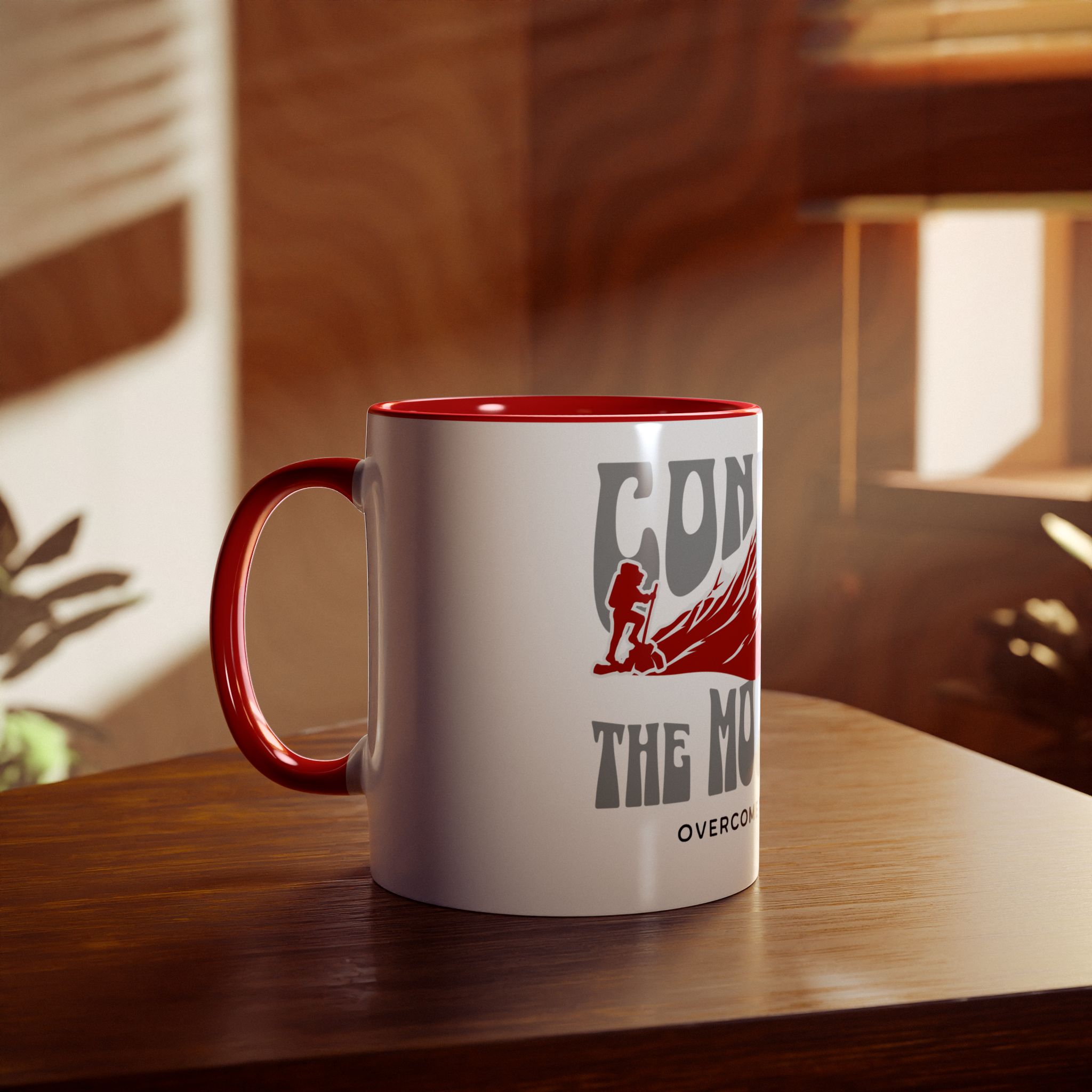 Conquer the mountain mug