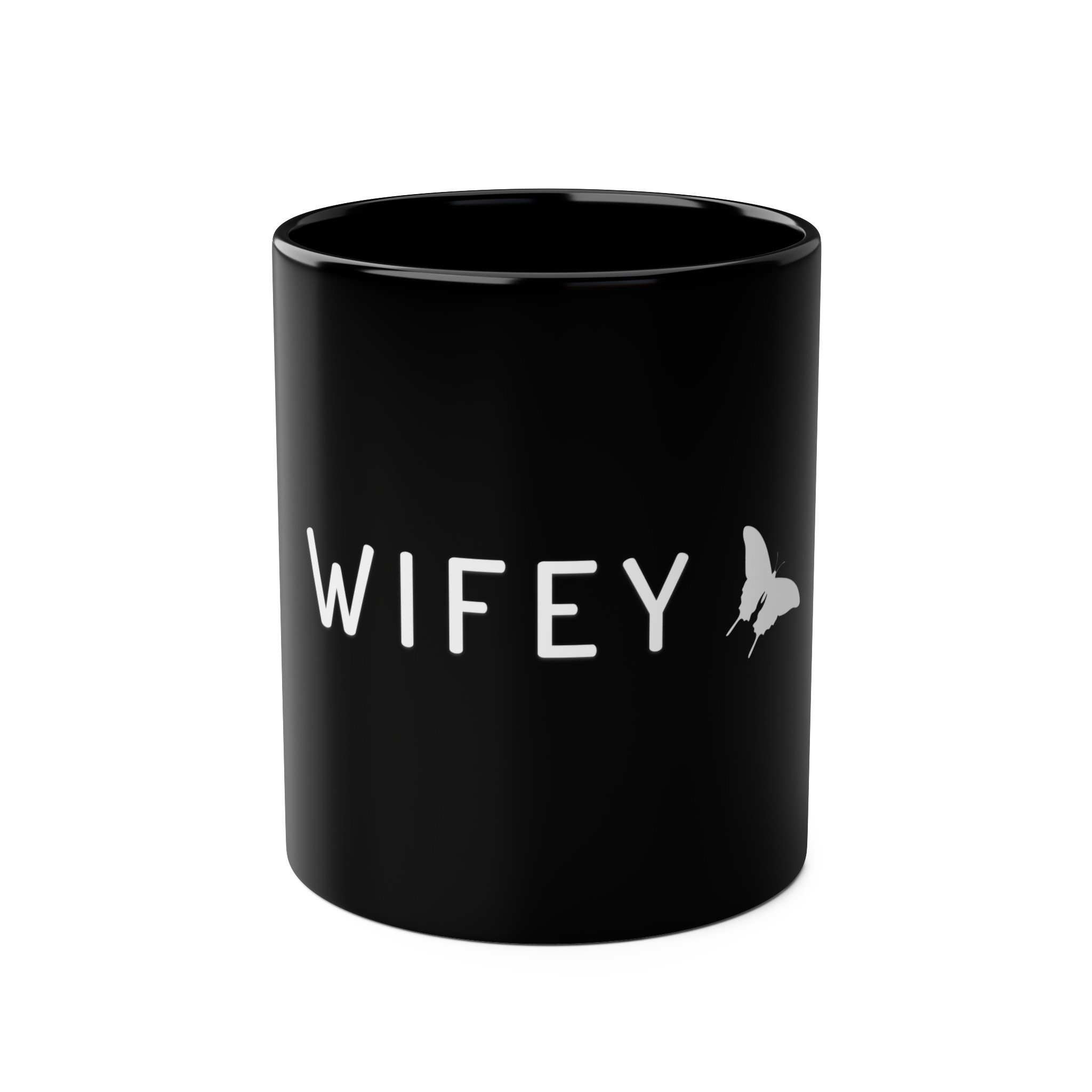 Wifey black coffee mug