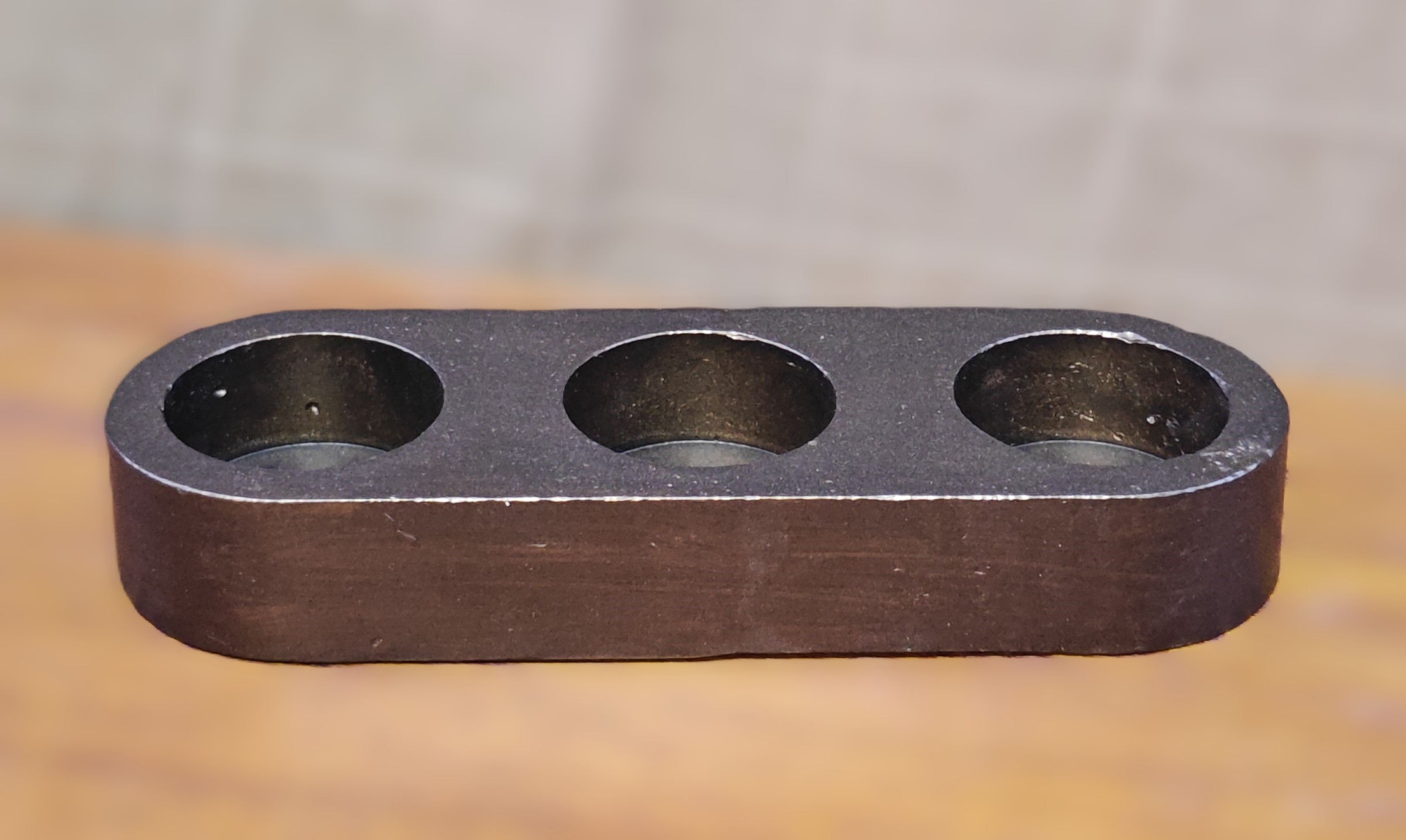 Handmade ceramic Metals shade 3 hole tealight holder