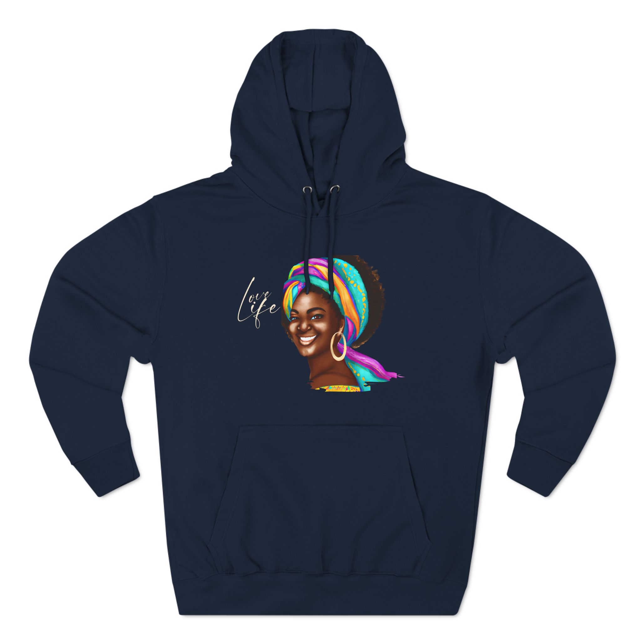 Graphic Hoodie with Colorful Portrait