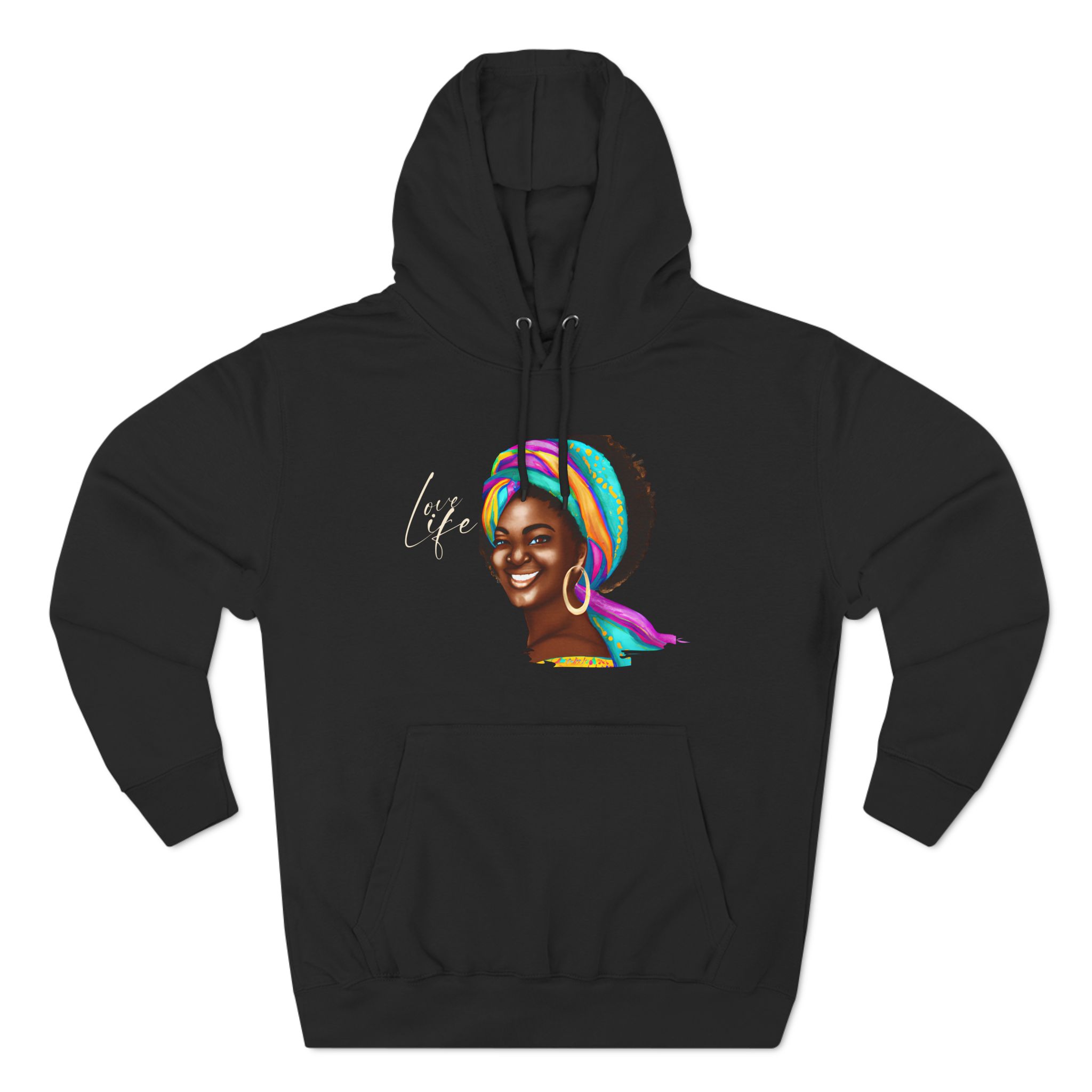 Graphic Hoodie with Colorful Portrait
