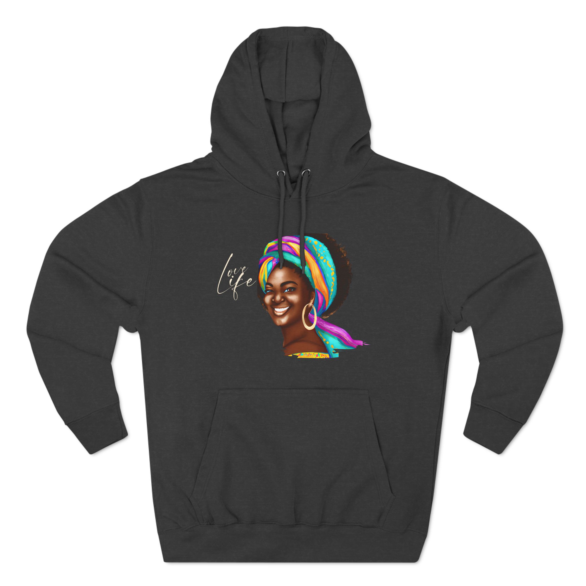 Graphic Hoodie with Colorful Portrait