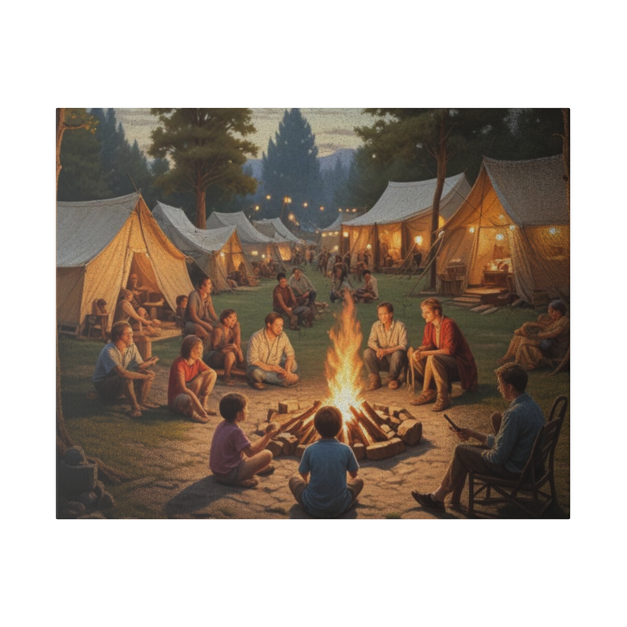 Camping Scene Wall Art