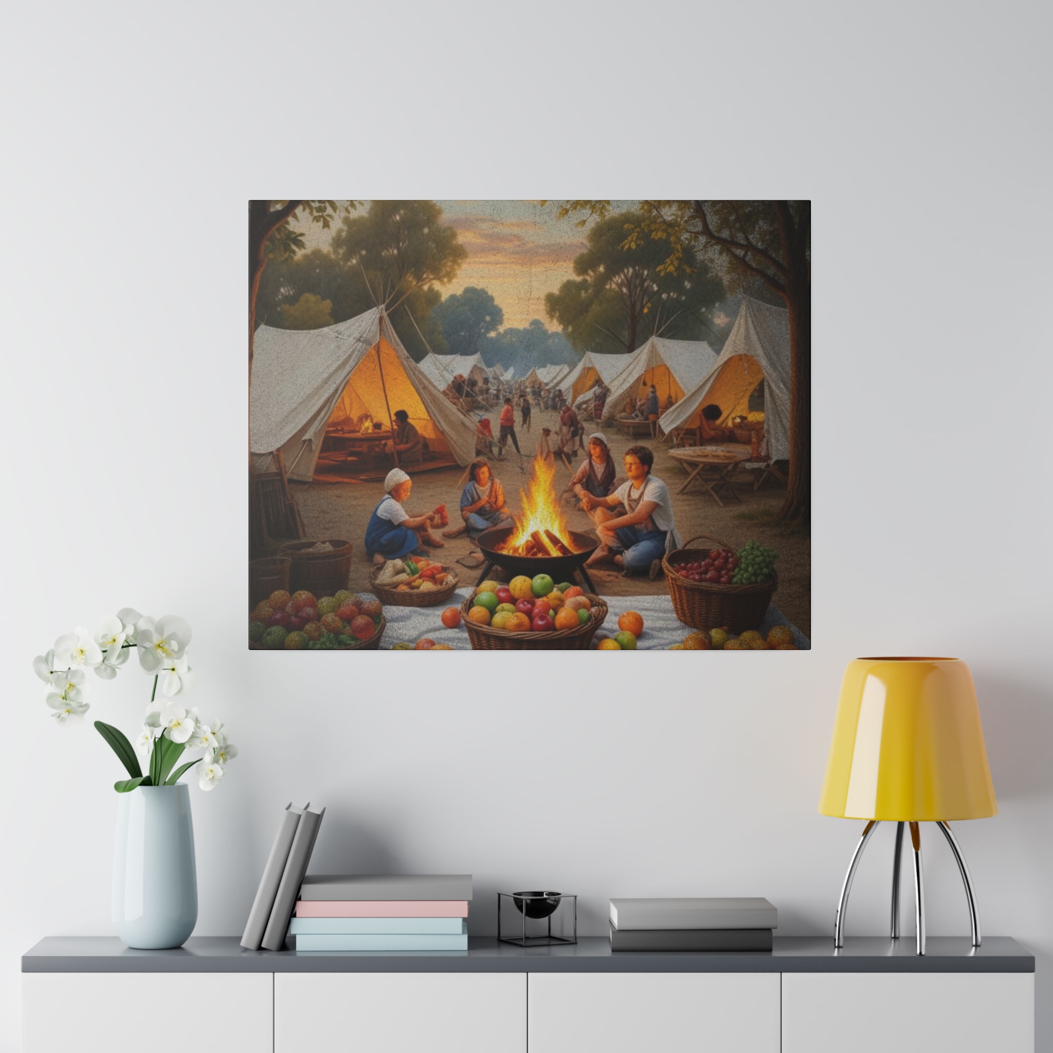 Camping Scene Canvas Print
