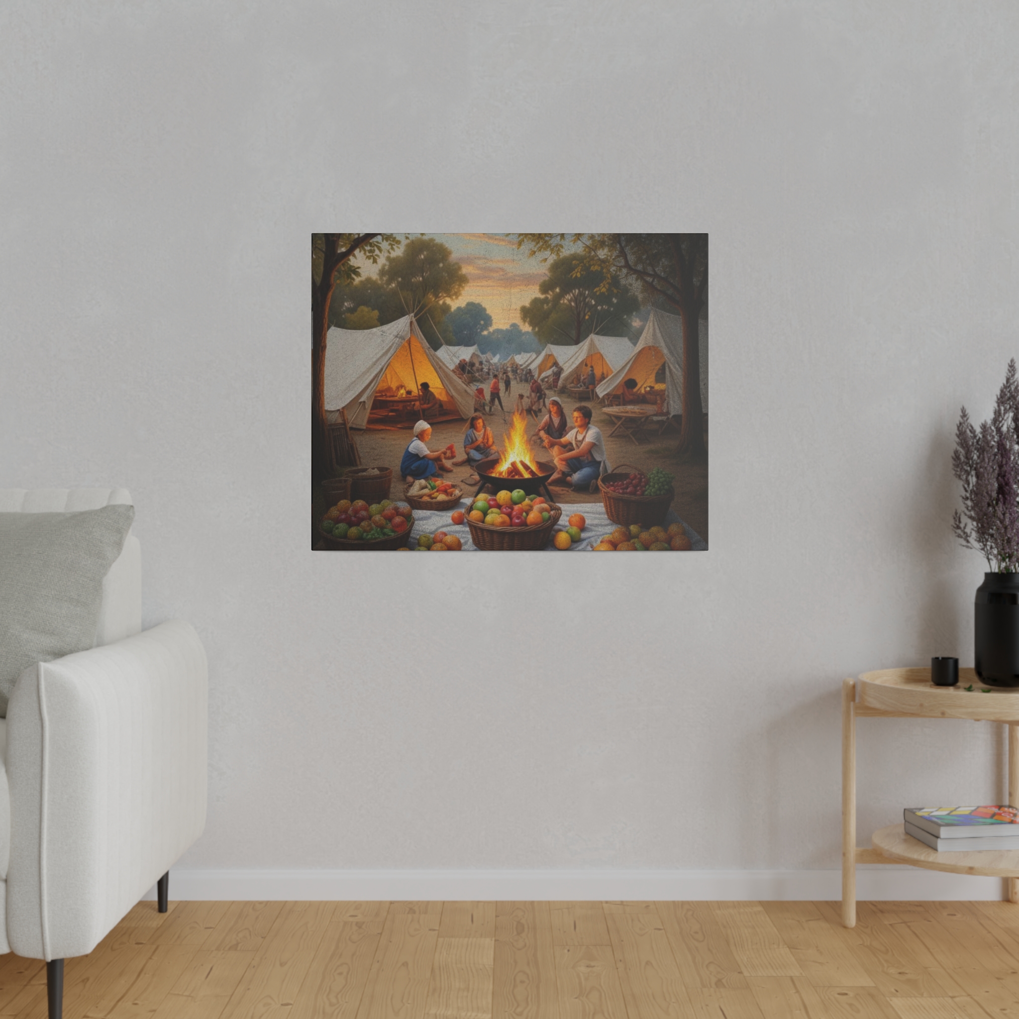 Camping Scene Canvas Print