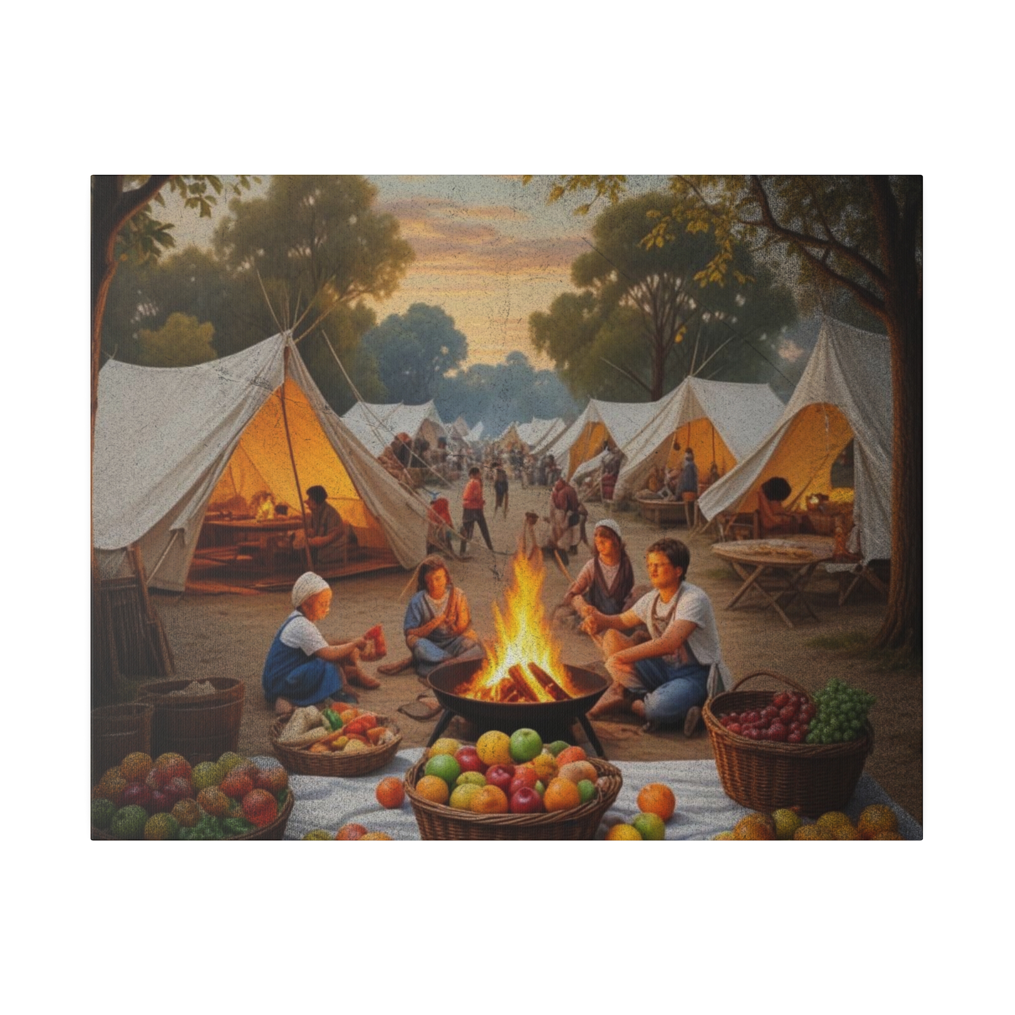 Camping Scene Canvas Print