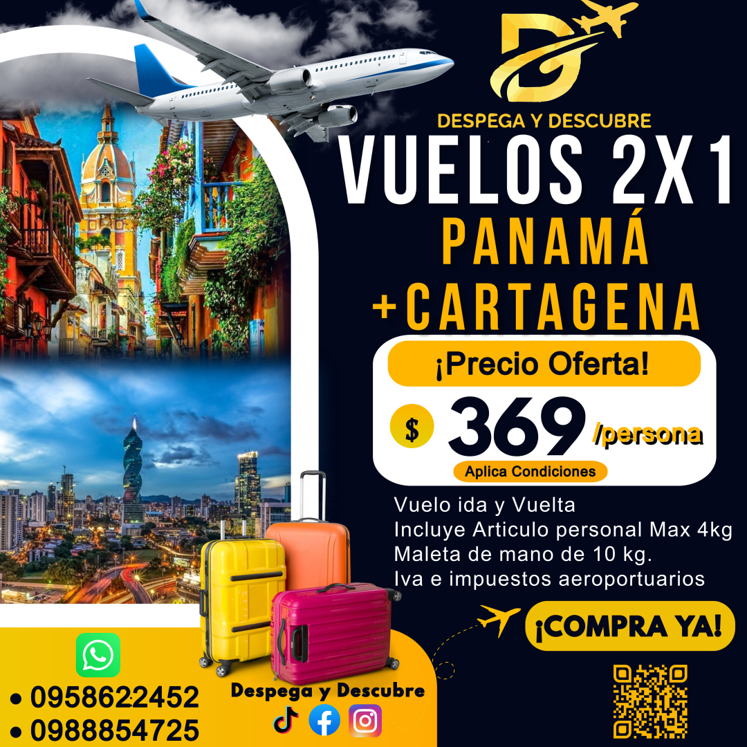 Vuelo Panamá+Cartagena