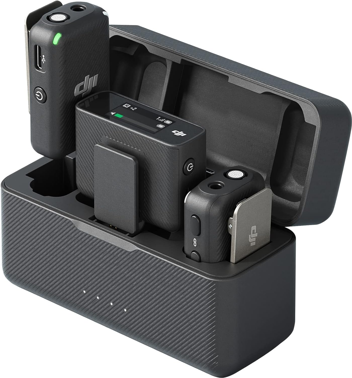 DJI Mic (2 TX + 1 RX + Charging Case), Wireless Lavalier Microphone