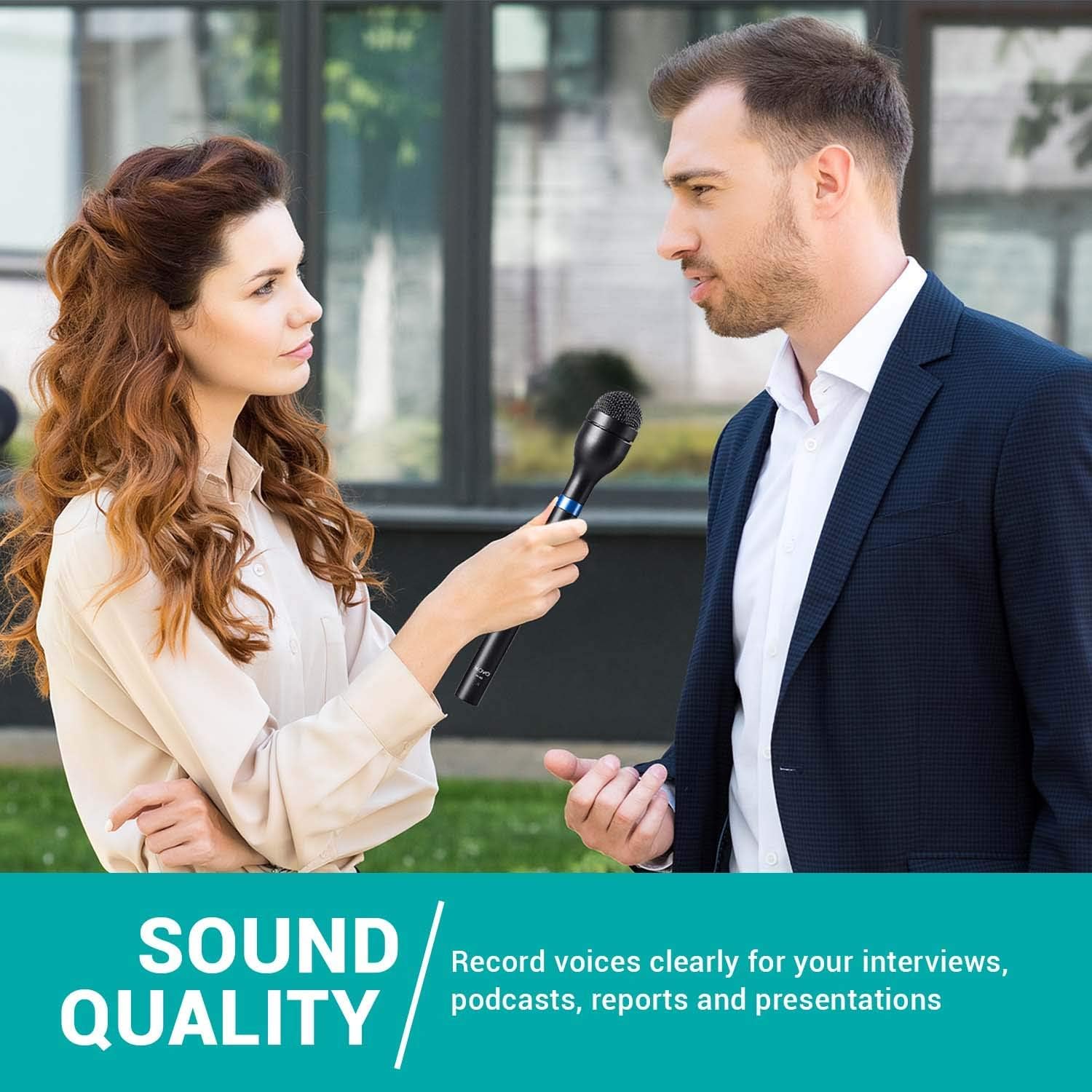 Movo HM-M2 Dynamic Omnidirectional Handheld Interview Microphone
