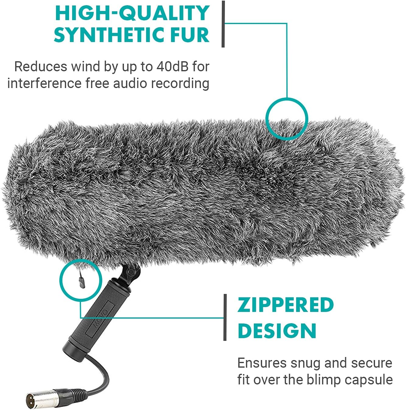 Movo BWS1000 Blimp Wind & Vibration Protection System for Shotgun Microphones