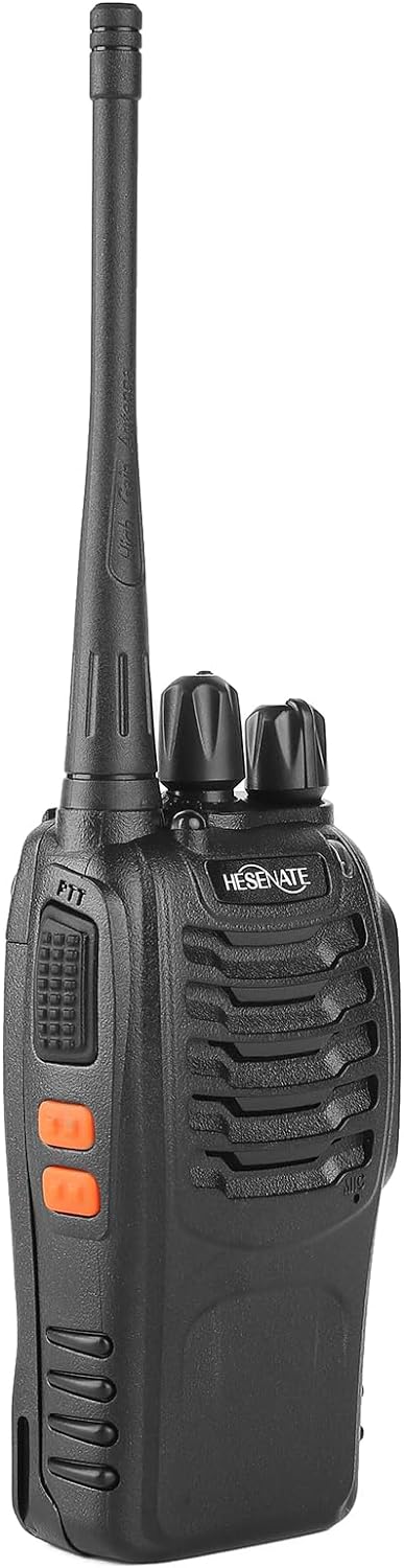 HESENATE HT-U666 Two Way Radio UHF 400-470MHz 16-Channel USB Rechargeable Professional Transceiver LED Flashlight Walkie Talkie (Pack of 6)