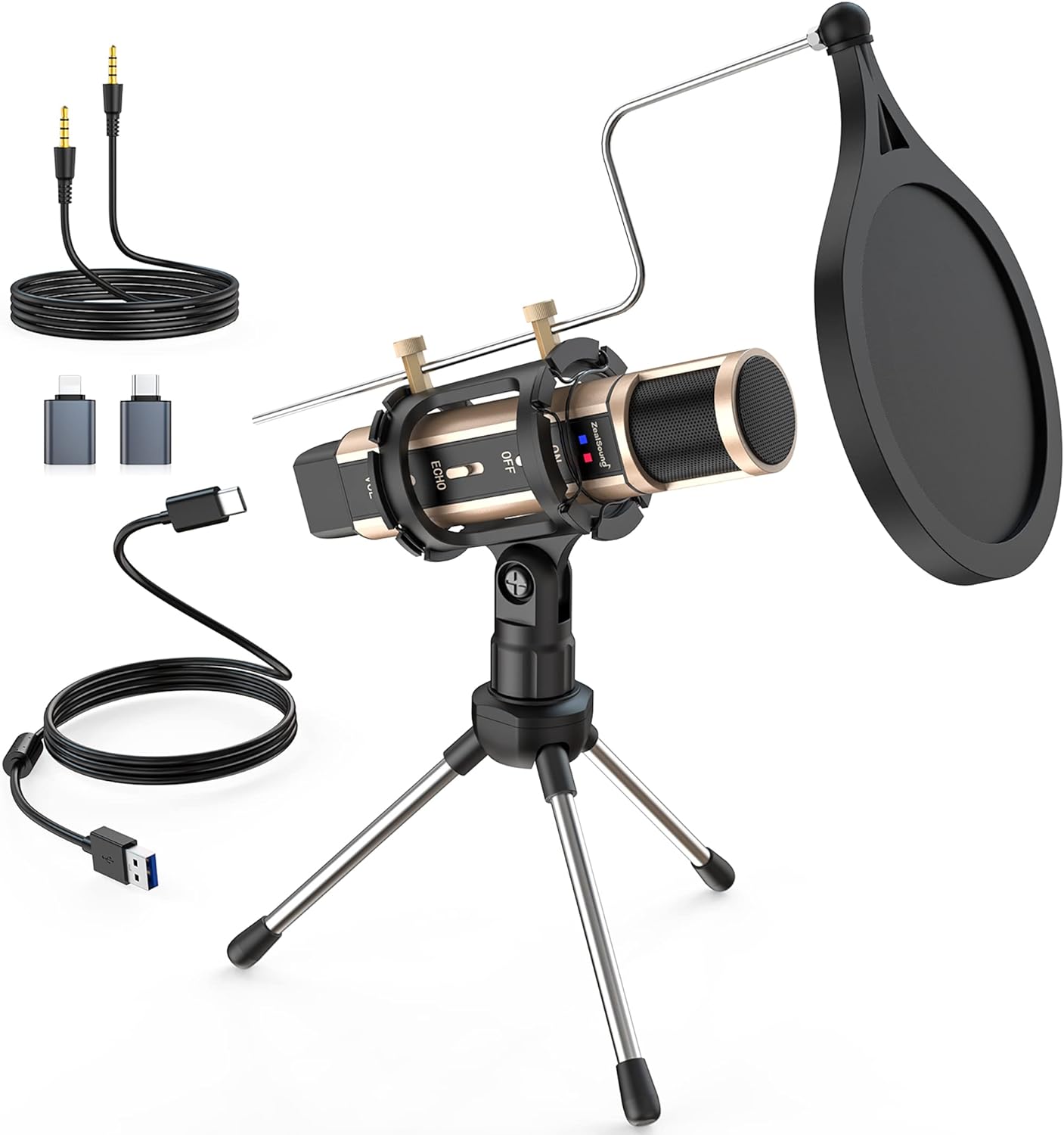 ZealSound Studio Recording Microphone, Condenser Broadcast Microphone
