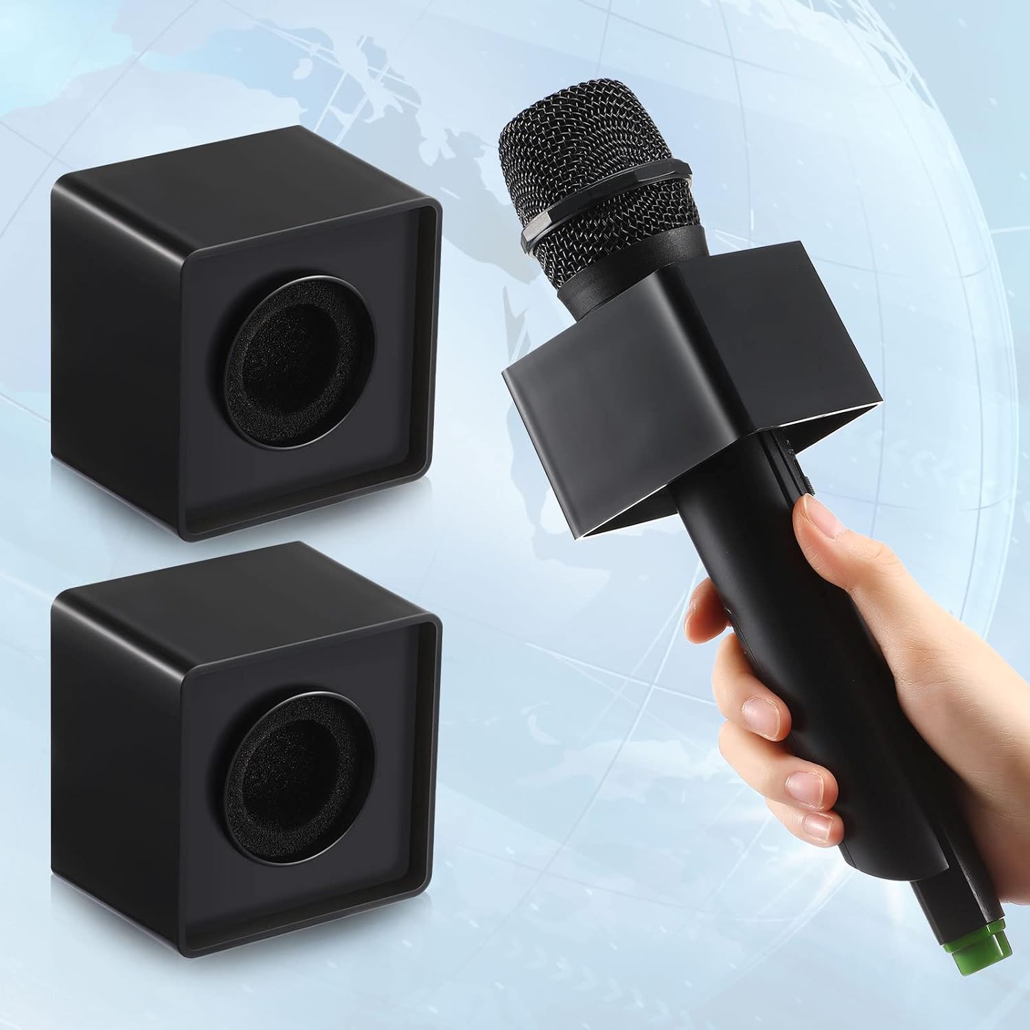 YaeGarden 4-Pack Microphone Flag Station
