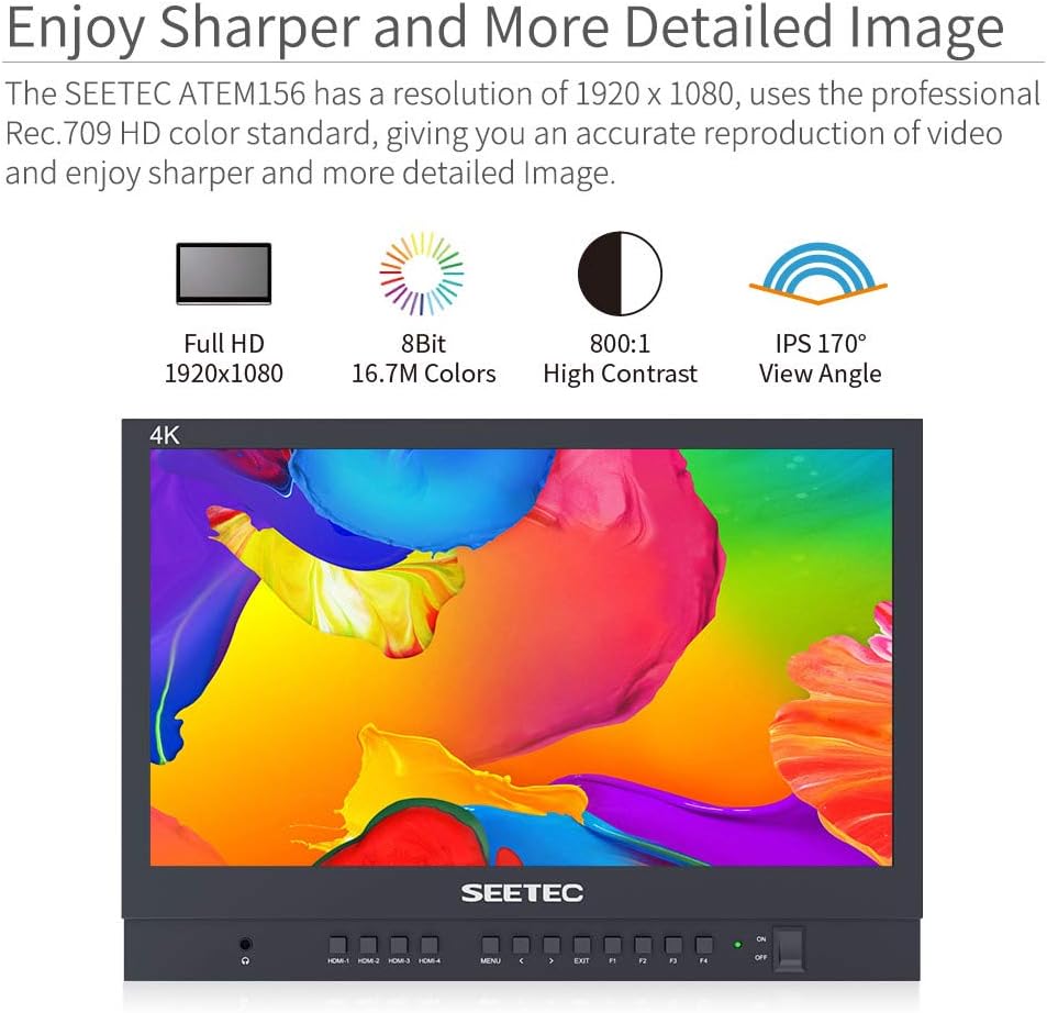 SEETEC ATEM156 15.6 Inch Live Streaming Broadcast Director Monitor