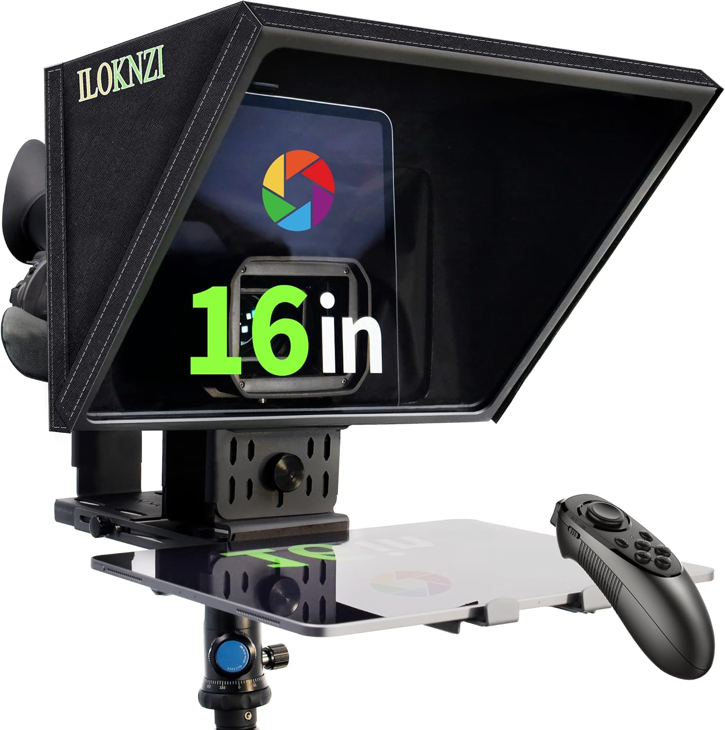 ILOKNZI 16 inch Large Liftable Teleprompter with Remote