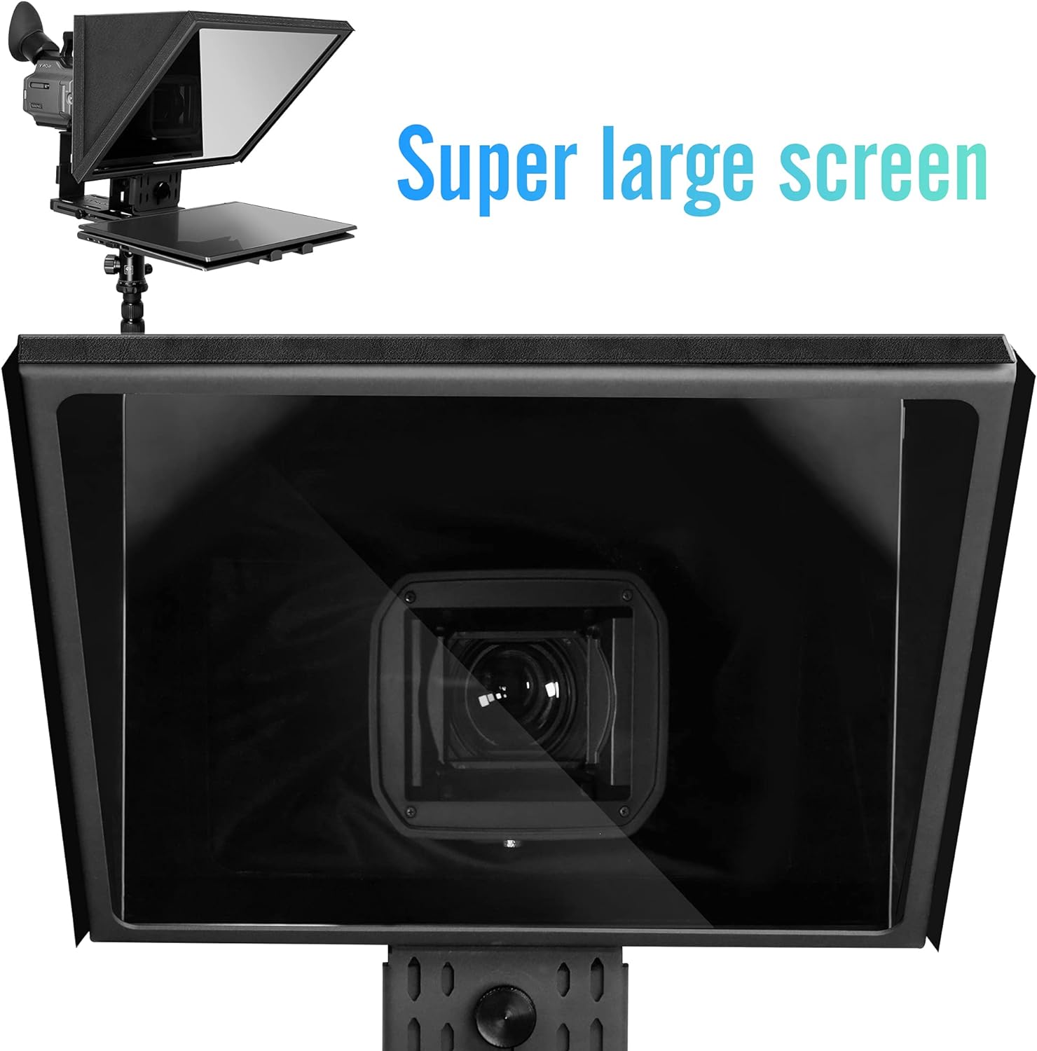 ILOKNZI 16 inch Large Liftable Teleprompter with Remote