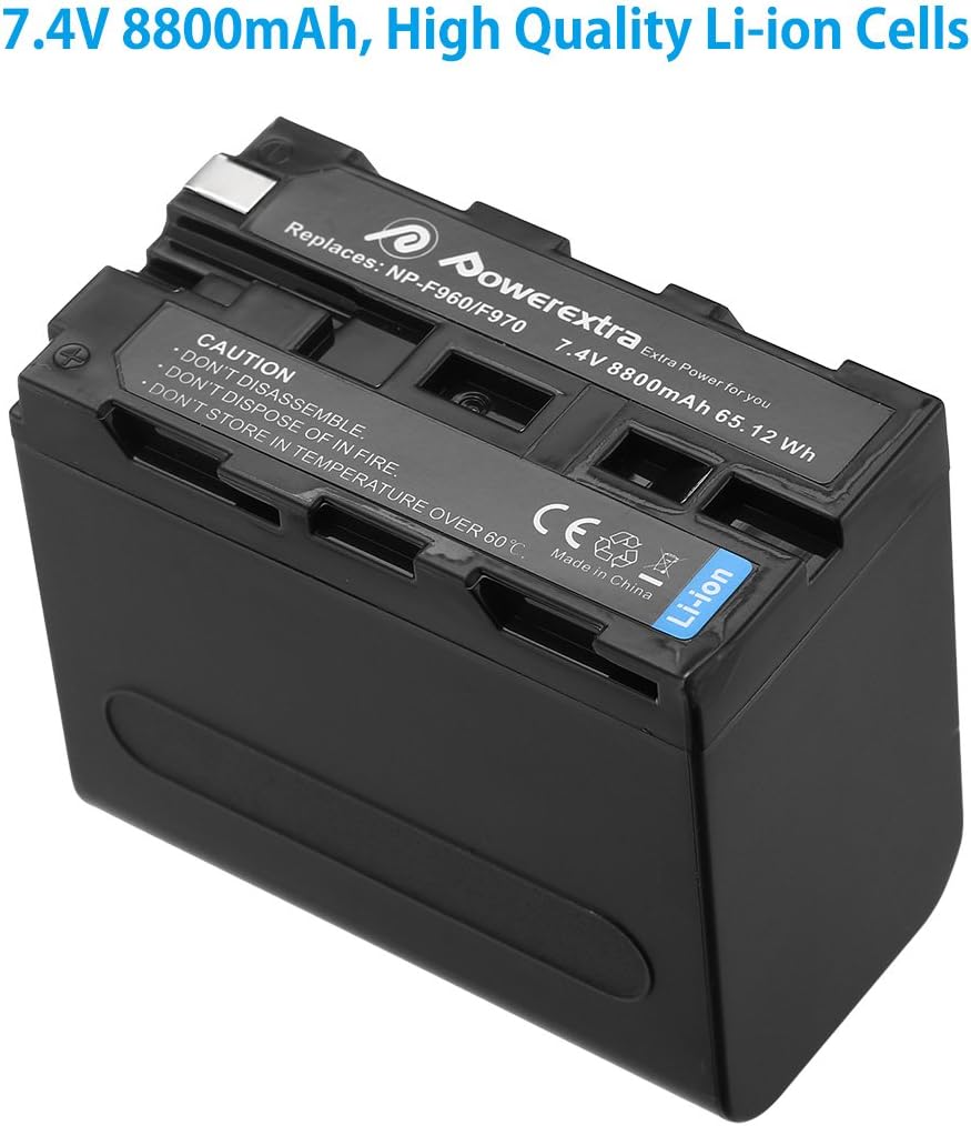 Powerextra 2 Pack Replacement NP-F970 Battery 