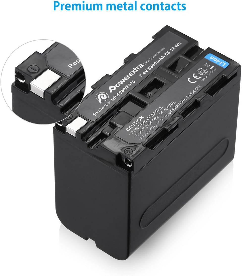 Powerextra 2 Pack Replacement NP-F970 Battery 