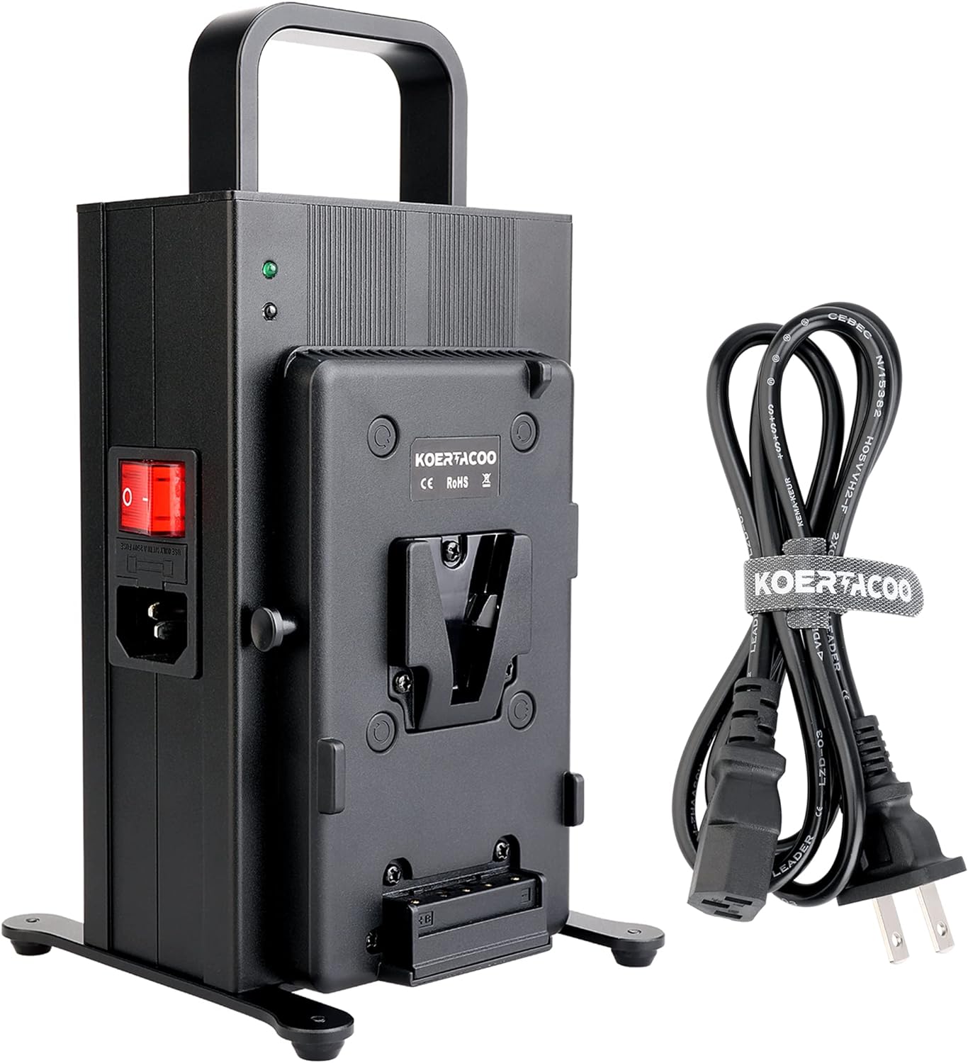 KOERTACOO 16.8V/3A Dual Channel V-Mount/V-Lock Battery Fast Charger, Compatible with All V-Mount Batteries and V-Mount Brick On The Market.