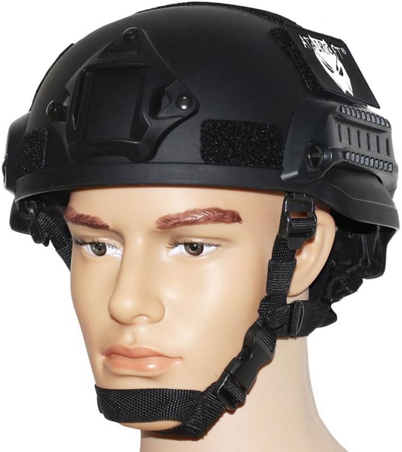 ATAIRSOFT Tactical Airsoft Paintball MICH 2002 Helmet with Side Rail & NVG Mount