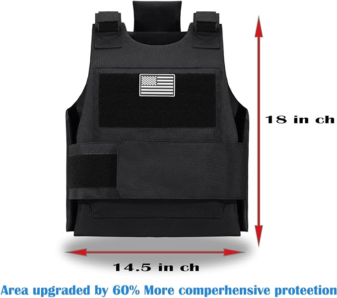 Vereisse Tactical Vest Outdoor , Adjustable Training Protective Vest, Suitable for Light Outdoor Gilet Equipment, S-XXL