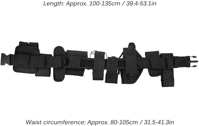 Fbest Modular Tactical Belt Duty Belt Police Security Law Enforcement Military Duty Utility Belt with Pouches Holster Gear