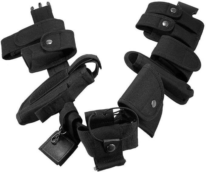 Fbest Modular Tactical Belt Duty Belt Police Security Law Enforcement Military Duty Utility Belt with Pouches Holster Gear