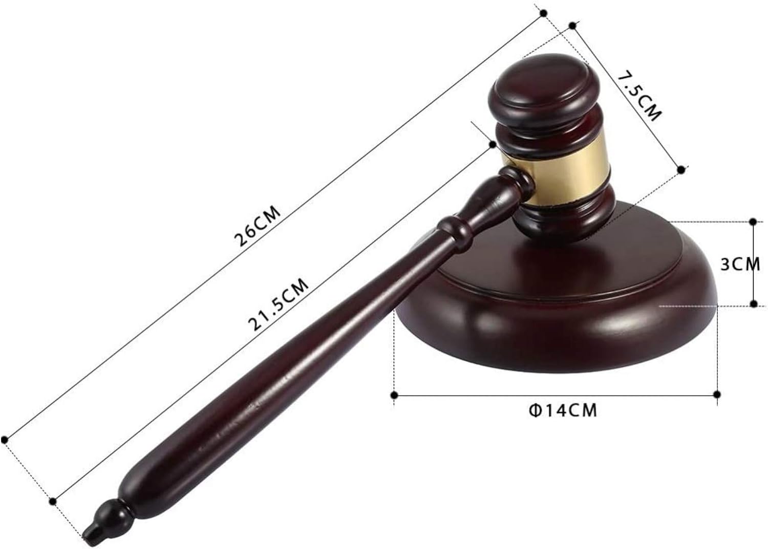 Sourcemall Wooden Gavel and Block for Lawyer Judge Auction Sale