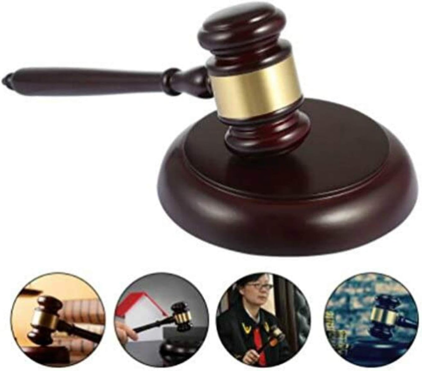 Sourcemall Wooden Gavel and Block for Lawyer Judge Auction Sale