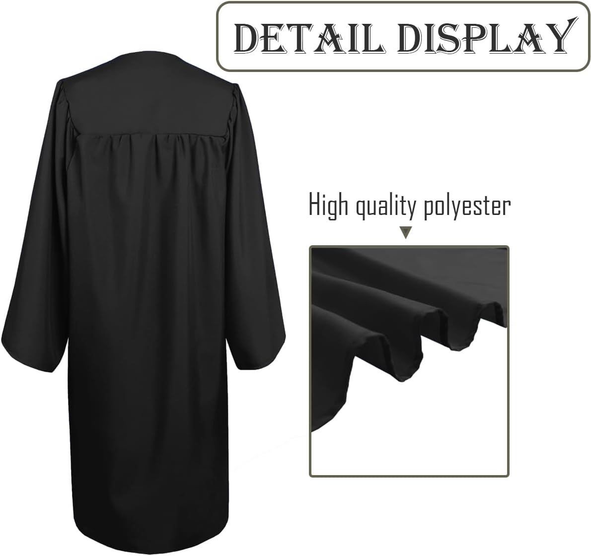 Happy Secret Matte Choir Robe for Church Judge Robe Baptism Costumes Graduation Gown Pulpit Robe and Pastor Robes