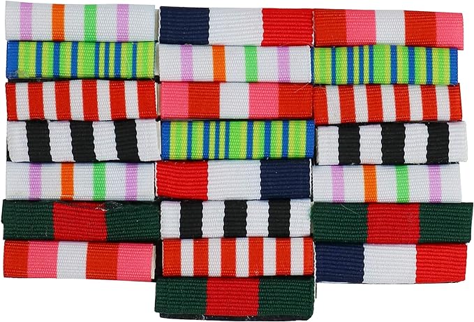 Skeleteen Military Combat Medal Ribbons - Pretend Army War Hero Costume Accessories Ribbon Medals Pins
