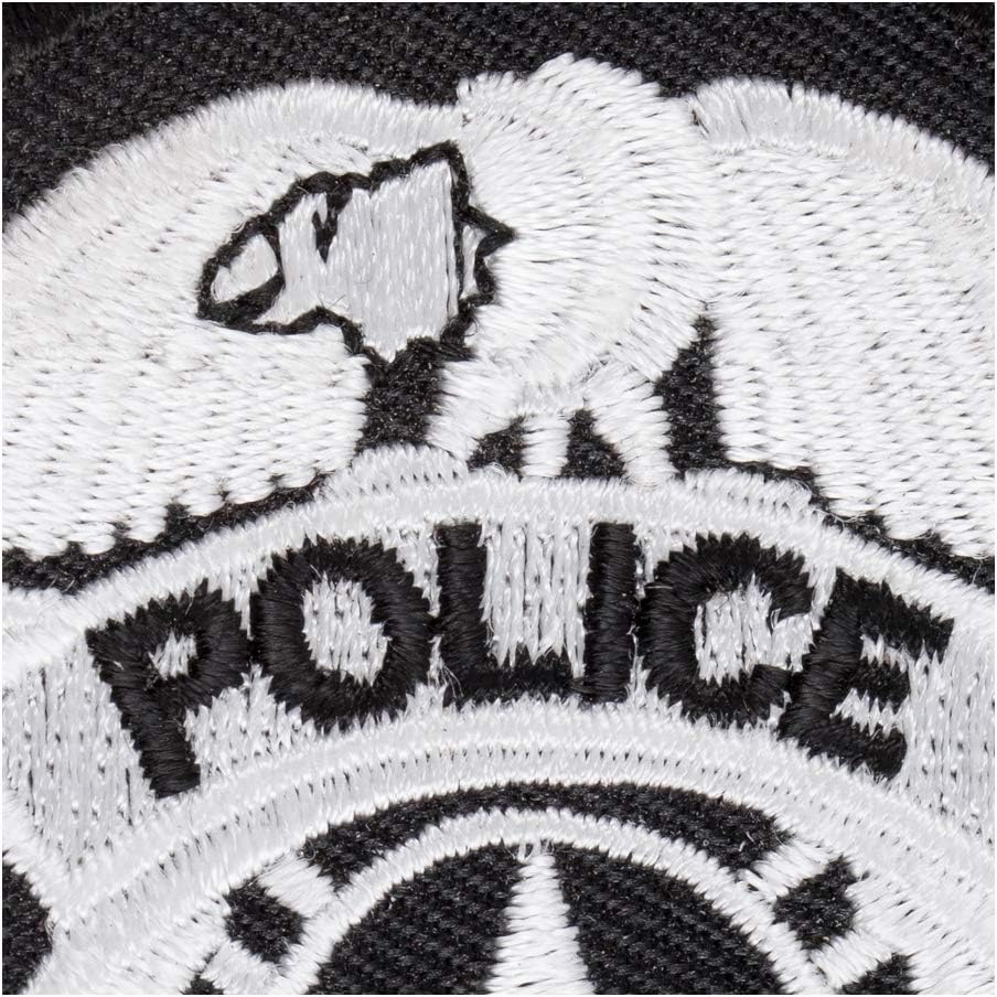  Police Badge Black & White Patch, Law Enforcement Patches