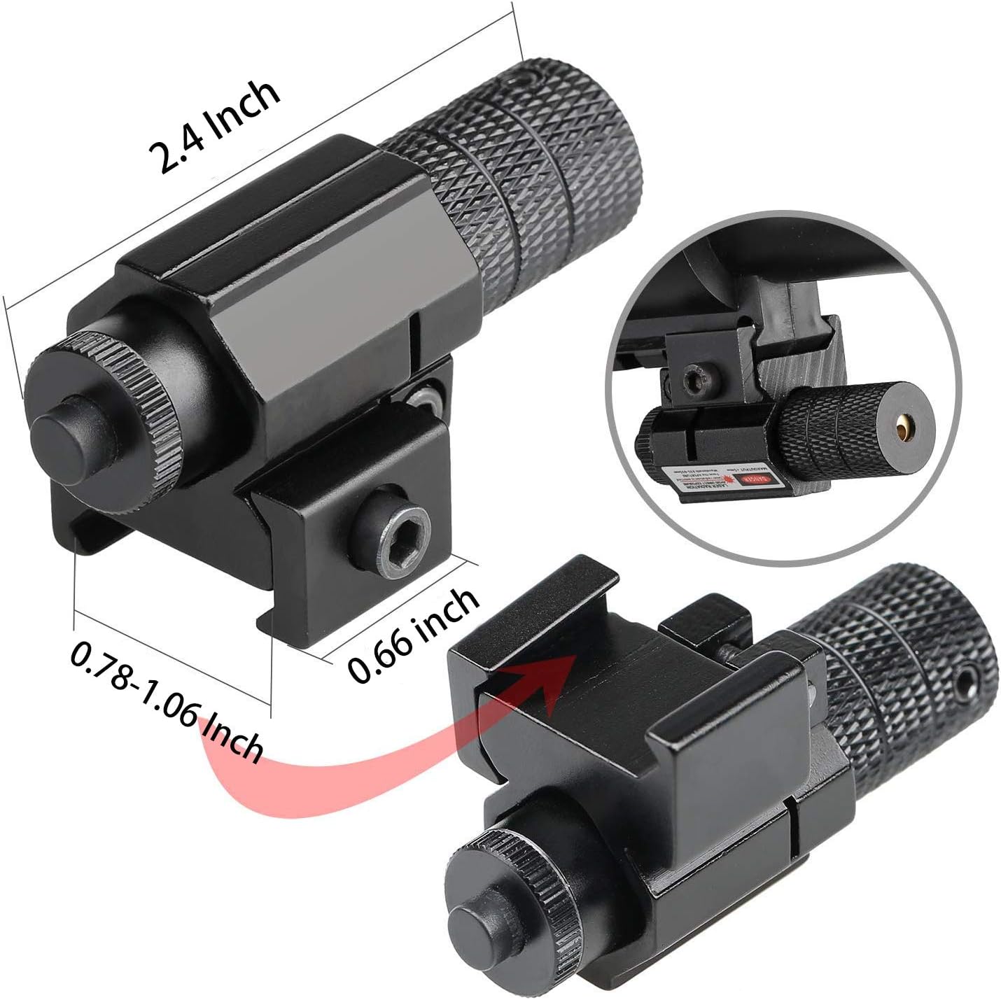 Viiko Red Laser Beam Dot Sight Scope Rifles Pistols Lazer Laser Handguns Picatinny Mount