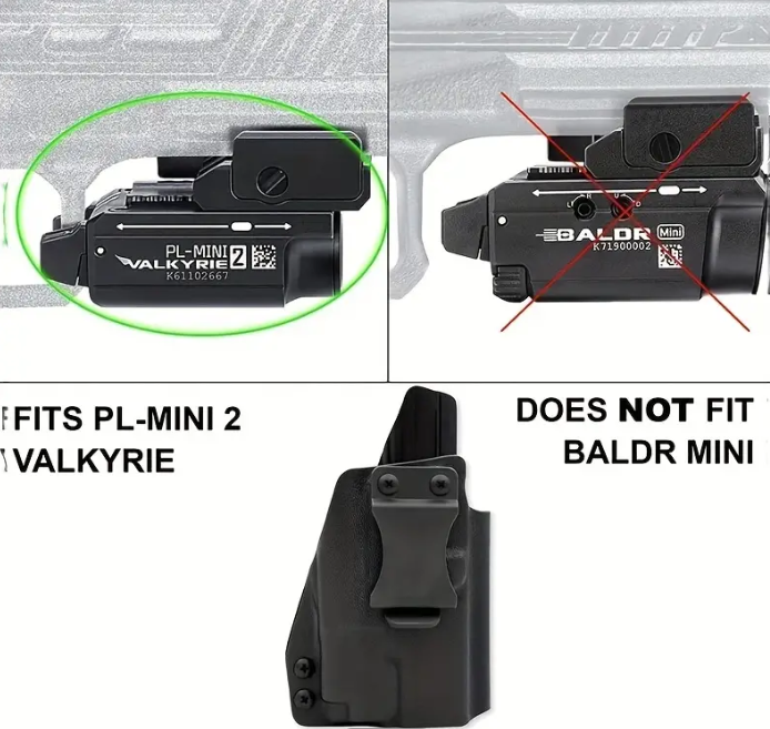 Taurus G2C Concealment Holster with PL Mini Valkyrie 2 Tactical Light - Premium IWB Comfort Design for G2C, G2S, PT-111, PT-140 Pistols